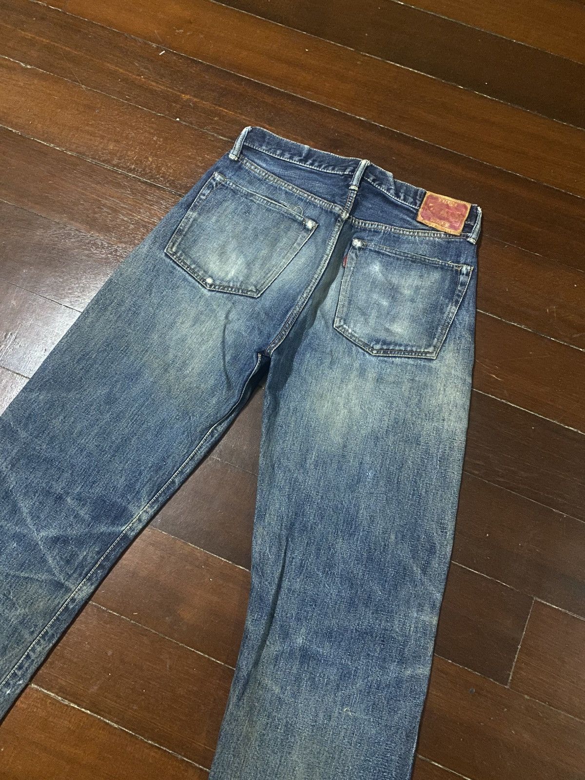 Warehouse & Co. Vintage Pherrow’s Stormy Blue Flared distressed mud wash Size US 32 / EU 48 - 17 Thumbnail