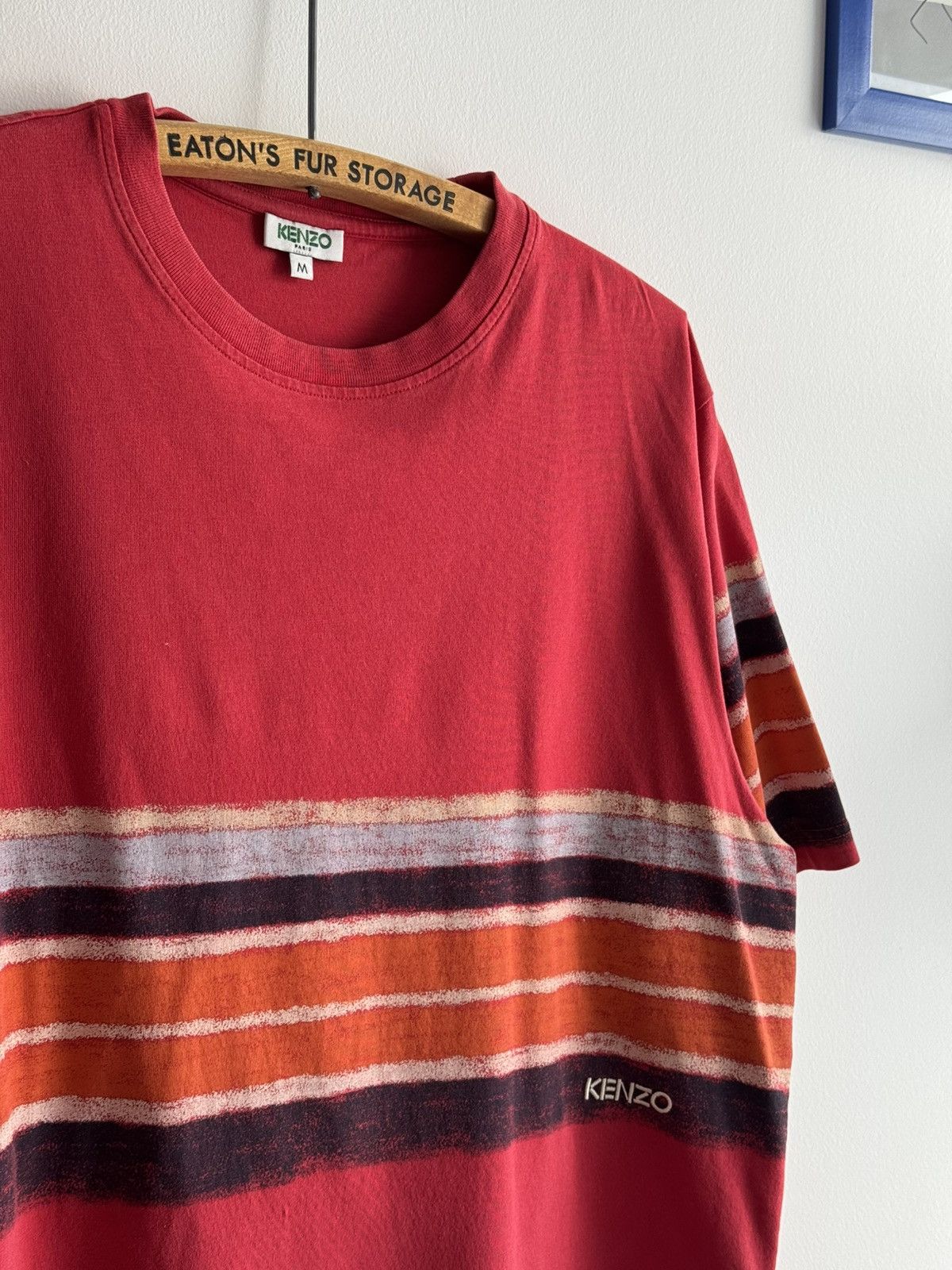 Kenzo Kenzo Striped Crew Neck Shirt Bold Red Size US M / EU 48-50 / 2 - 3 Thumbnail