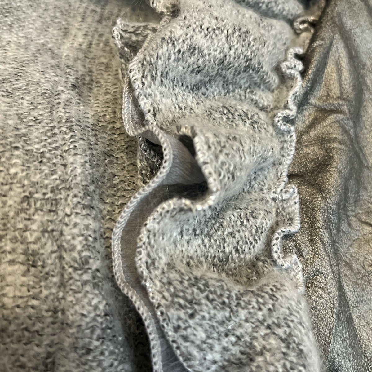 Other × Vintage Unique alternative gray Y2K style Knitted Cardigan Size S / US 4 / IT 40 - 4 Thumbnail