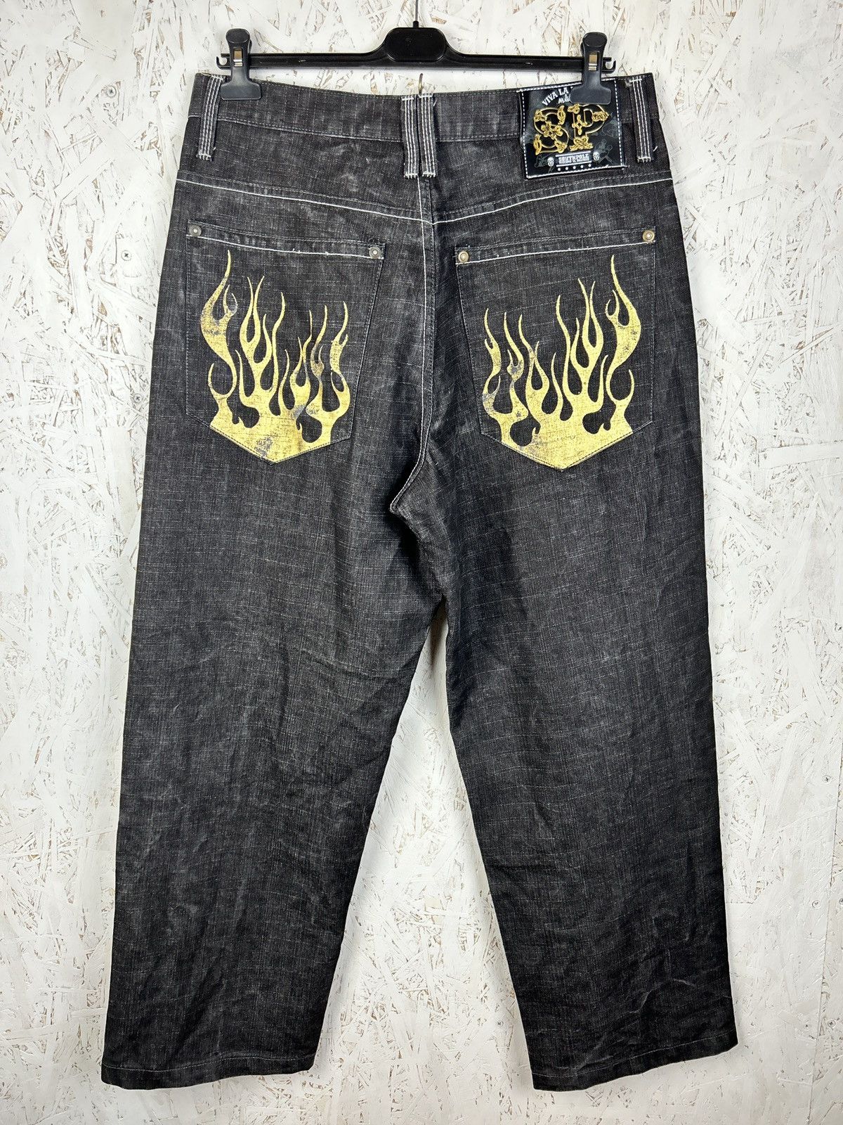 Southpole Vintage Southpole Viva La Lucha Flame Pocket Denim Jeans 38 Size US 38 / EU 54 - 6 Thumbnail