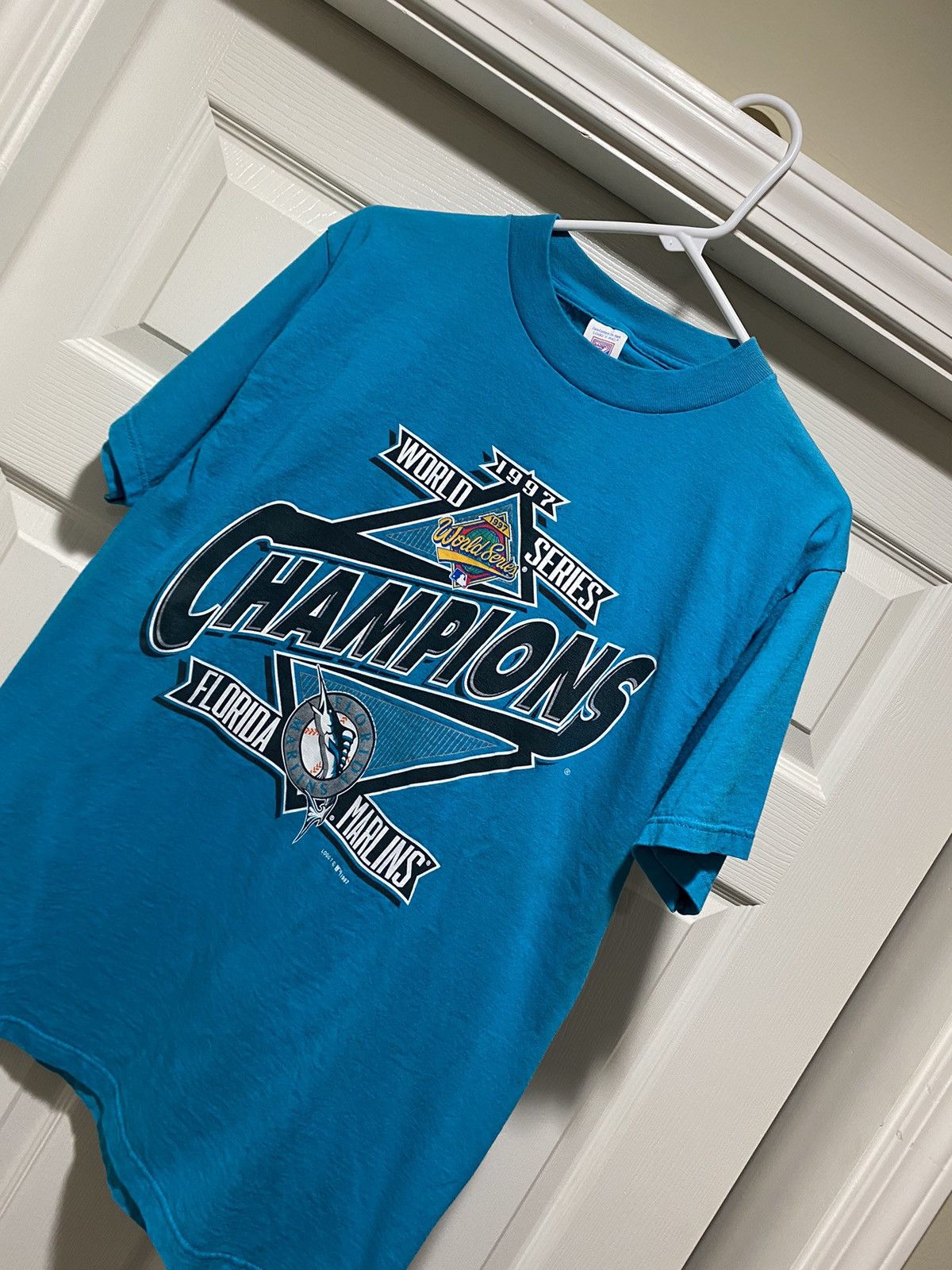 Logo 7 × Vintage Vintage 1997 Florida Marlins World Series Champions Tee Size US L / EU 52-54 / 3 - 1 Thumbnail