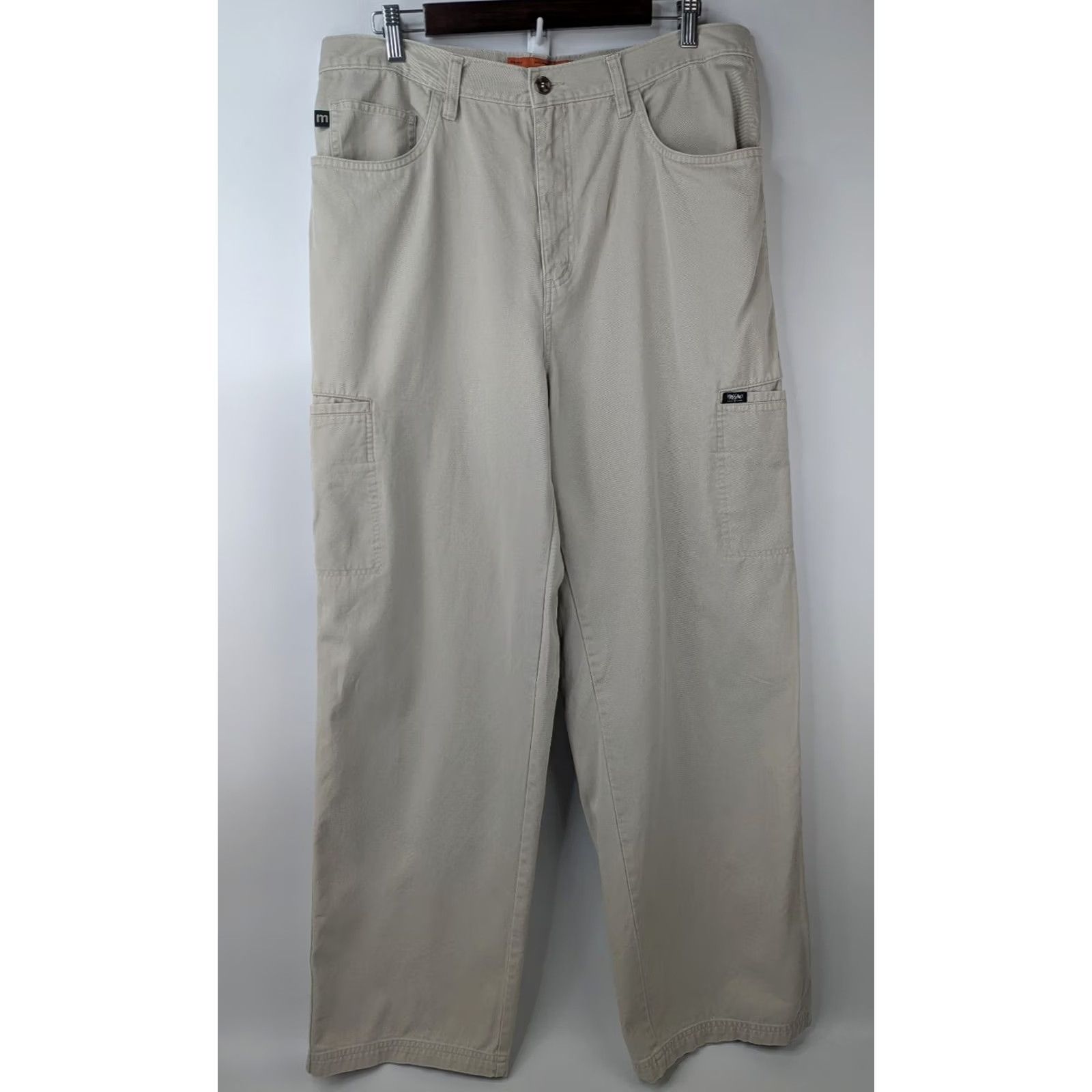 Mossimo VINTAGE Mossimo Pants Cargo Baggy Men's 36 Beige Wide-Leg Khaki Grunge 70s Army Size US 36 / EU 52 - 2 Thumbnail