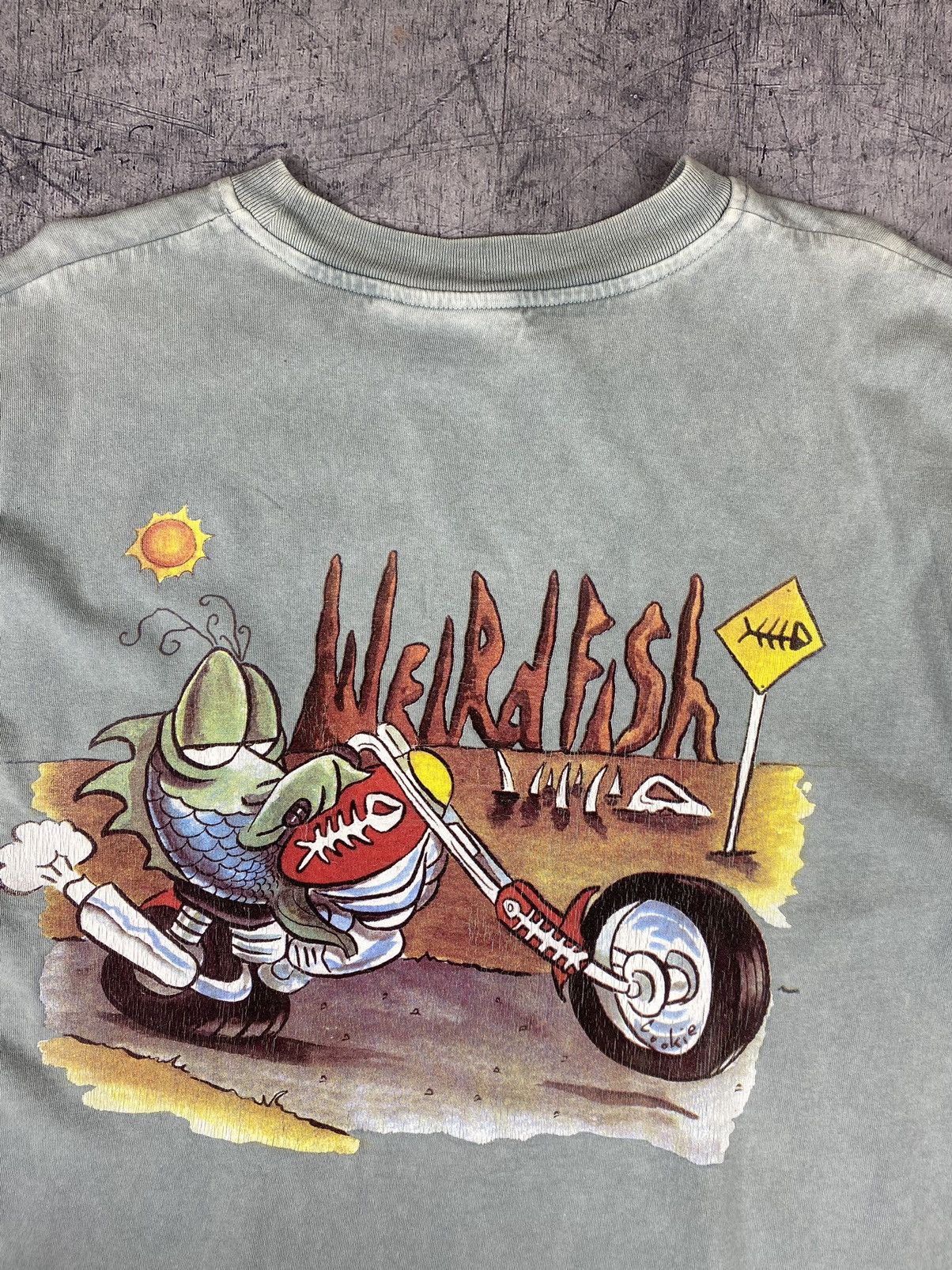 Band Tees Vintage Weird Fish Harley Davidson Big Logo Biker Style Size US L / EU 52-54 / 3 - 5 Thumbnail
