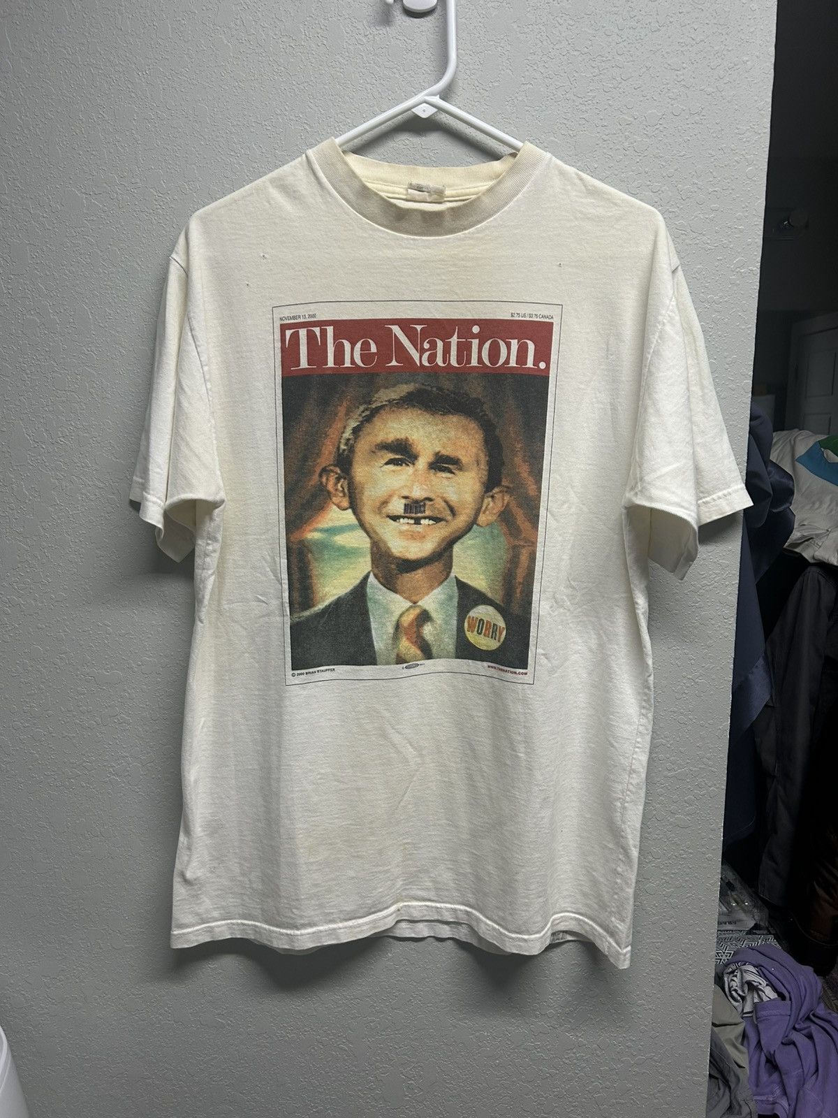 Vintage GRAIL Vintage Y2K George W Bush The Nation Worry Shirt XL Size US XL / EU 56 / 4 - 1 Thumbnail