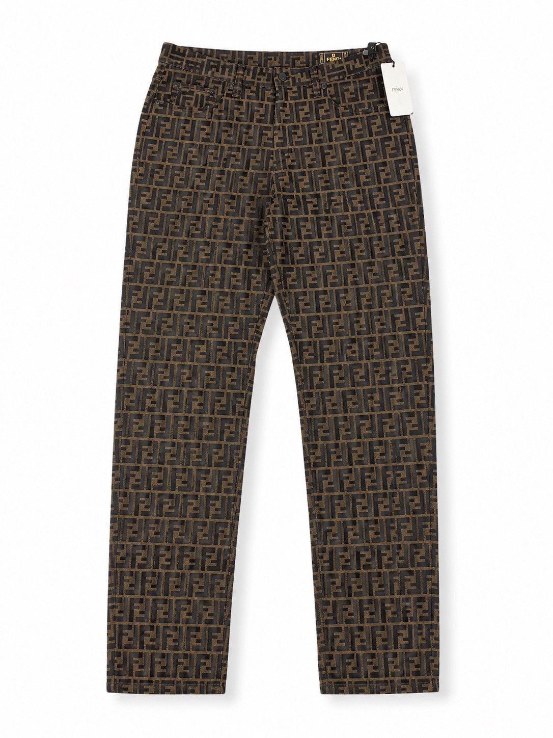 Fendi Fendi Zucca Monogram Pants – Brown Black Size 28" / US 6 / IT 42 - 1 Thumbnail