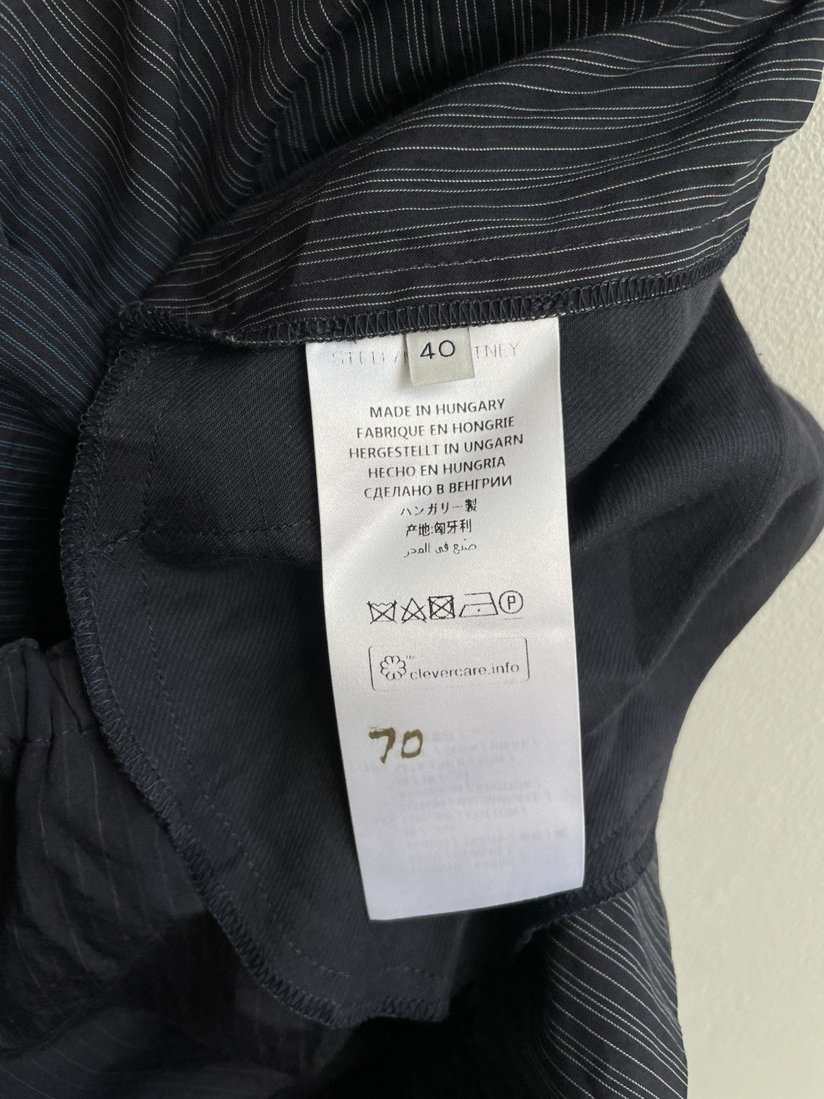 Stella McCartney Stella McCartney Women Dark Blue Skirt Wool Zip Bodycon Wrap Size 27" / US 4 / IT 40 - 13 Thumbnail