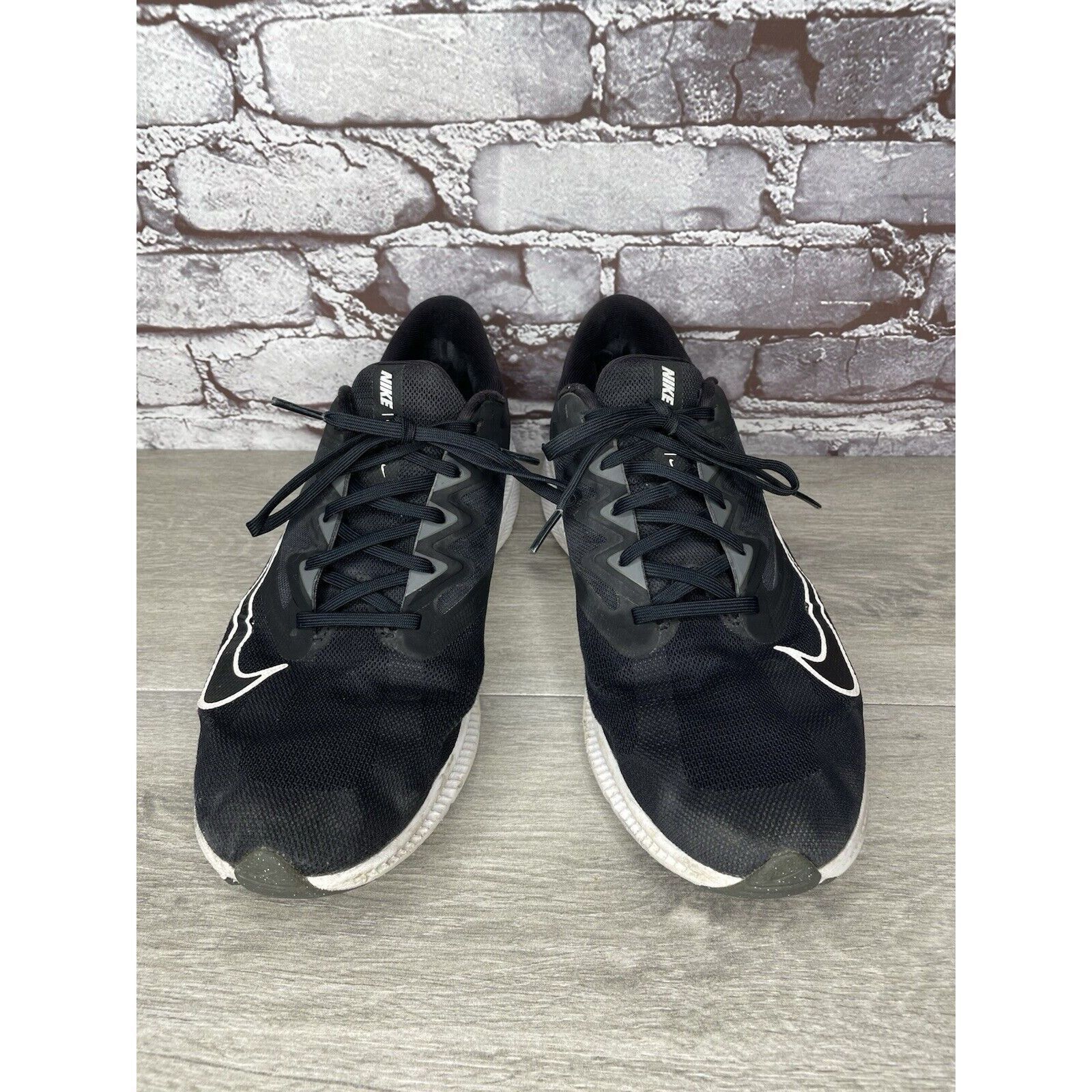 Nike Nike Quest 3 Running Black Mesh Synthetic White Lace Up Shoe Size US 11 / EU 44 - 14 Thumbnail