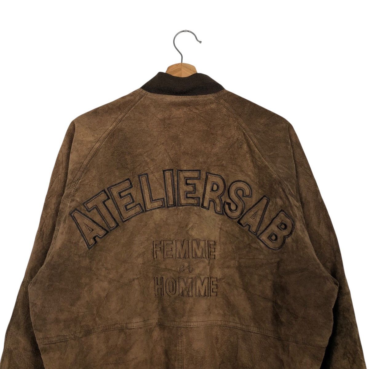 Japanese Brand 📌Vintage Leather Jacket Atelier Sab For Men Issey Miyake Size US M / EU 48-50 / 2 - 10 Thumbnail