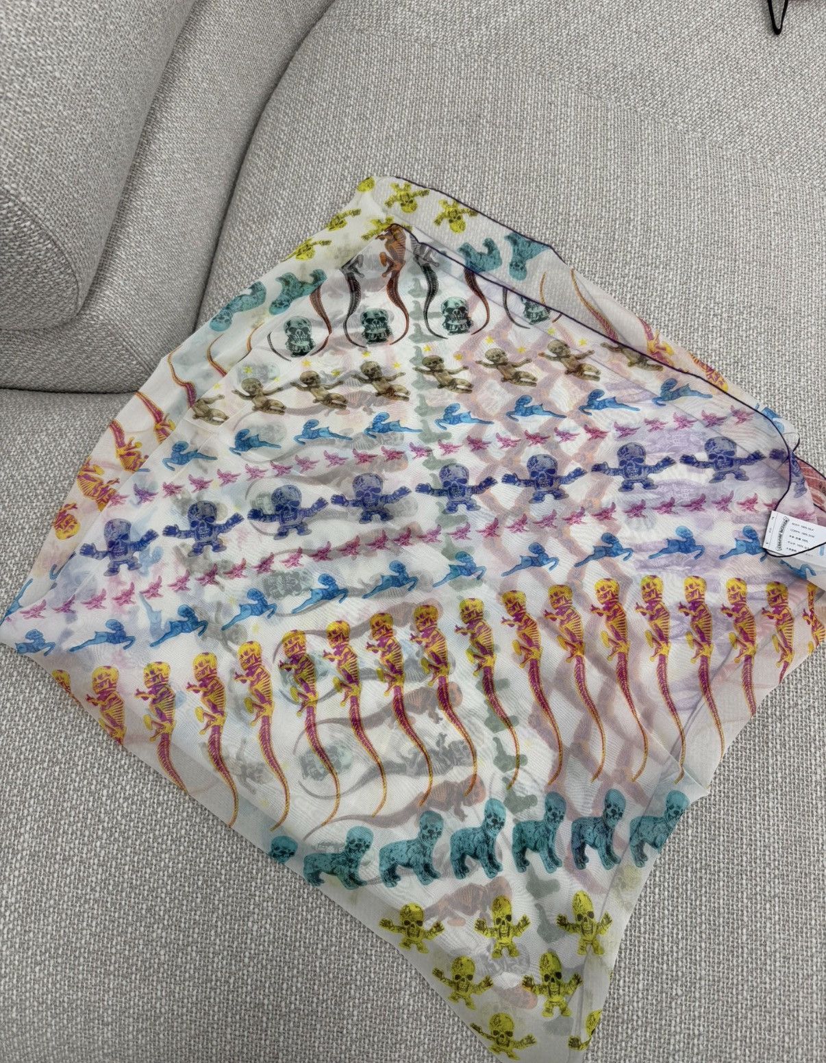 Chrome Hearts Chrome Hearts Colorful Foti Silk Scarf Size ONE SIZE - 1 Thumbnail