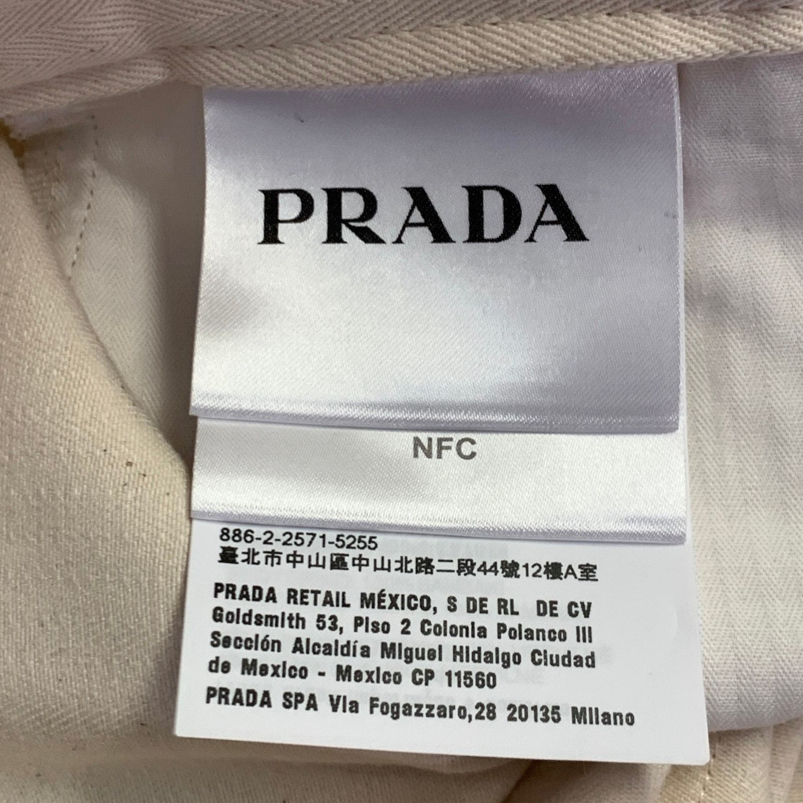 Prada Beige Cotton Herringbone Tapered Elastic Cuffs Zip Fly Pants Size US 36 / EU 52 - 7 Thumbnail