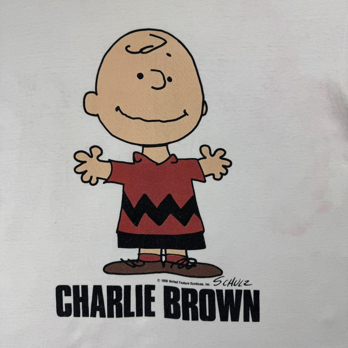 Vintage Vintage Cartoon Peanuts Charlie Brown Graphic T-shirt Size US L / EU 52-54 / 3 - 6 Thumbnail