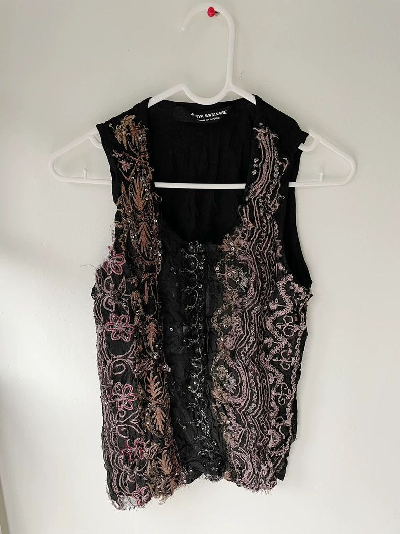 Junya Watanabe Junya Watanabe Embroidered Sleeveless Vest- DMC Size US S / EU 44-46 / 1 - 1 Thumbnail