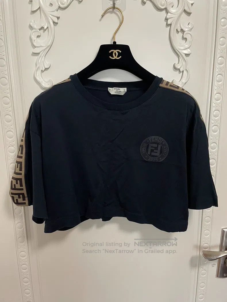 Fendi Fendi Short Sleeve T-Shirt, Black and White, White with Cu Size S / US 4 / IT 40 - 1 Thumbnail