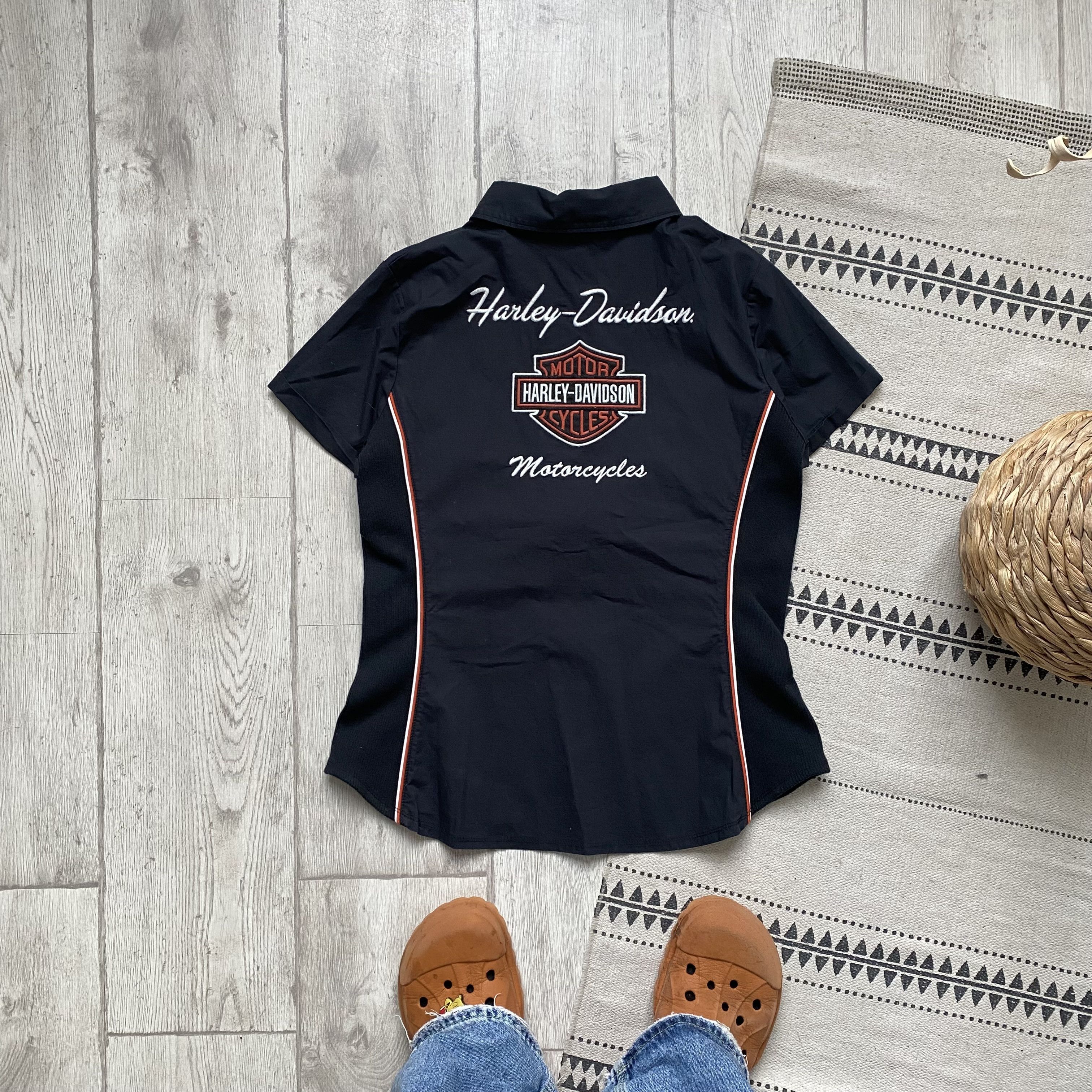 Harley Davidson 🏍️ Vintage 00s Harley Davidson Shirt blouse Big Logo Y2K Size M / US 6-8 / IT 42-44 - 1 Thumbnail