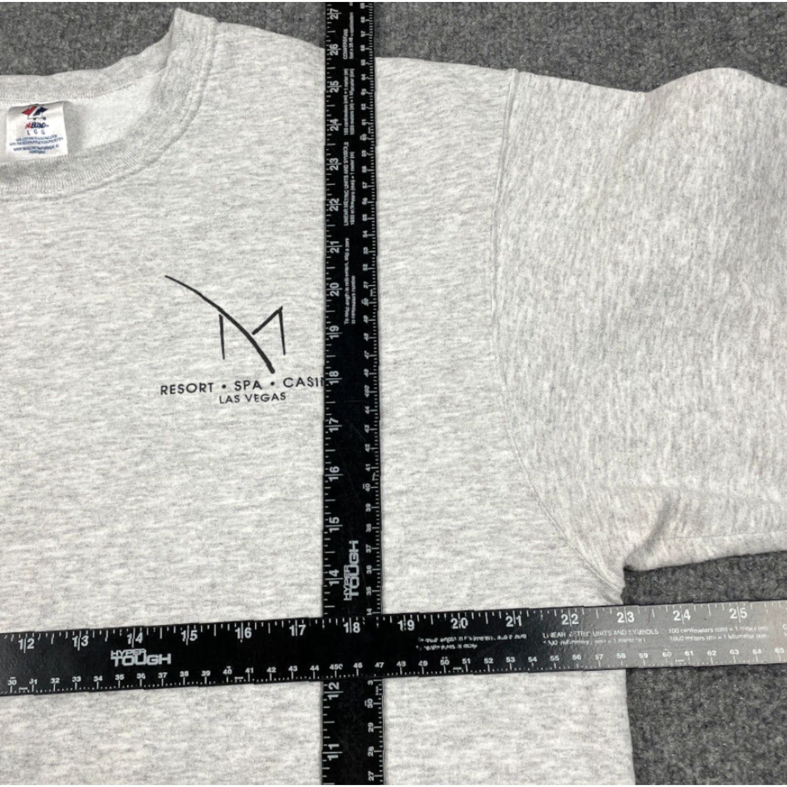 Jerzees VINTAGE Las Vegas M Resort Spa Casino Gray Sweatshirt Logo Pullover Men Large 50-50 Cotton-Polyester Jerzees Size US L / EU 52-54 / 3 - 4 Thumbnail