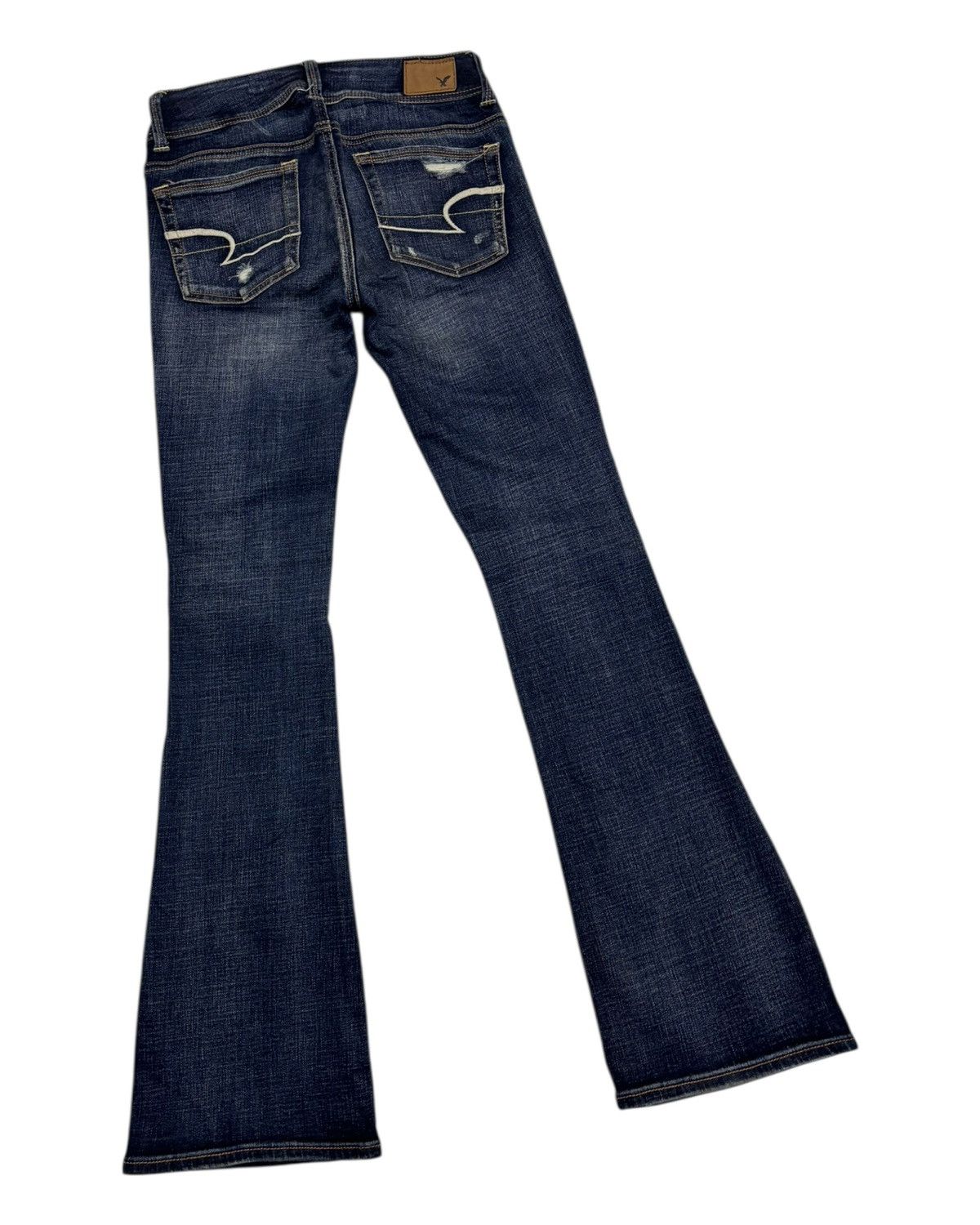 If Six Was Nine × Japanese Brand Flare Jeans Kick Bootcut American Eagle Distressed Denim Size 27" / US 4 / IT 40 - 4 Thumbnail