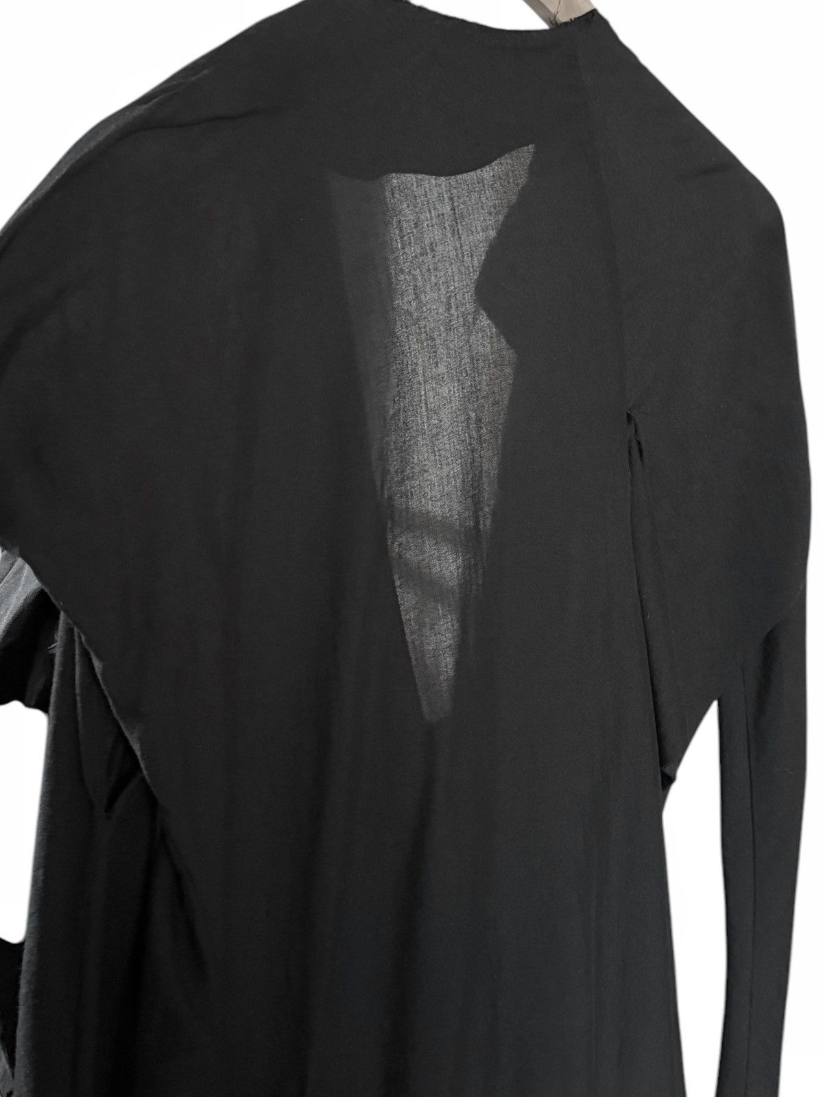 Yohji Yamamoto Asymmetric Duster Shoulder Pad Armor Dress Size S / US 4 / IT 40 - 11 Thumbnail