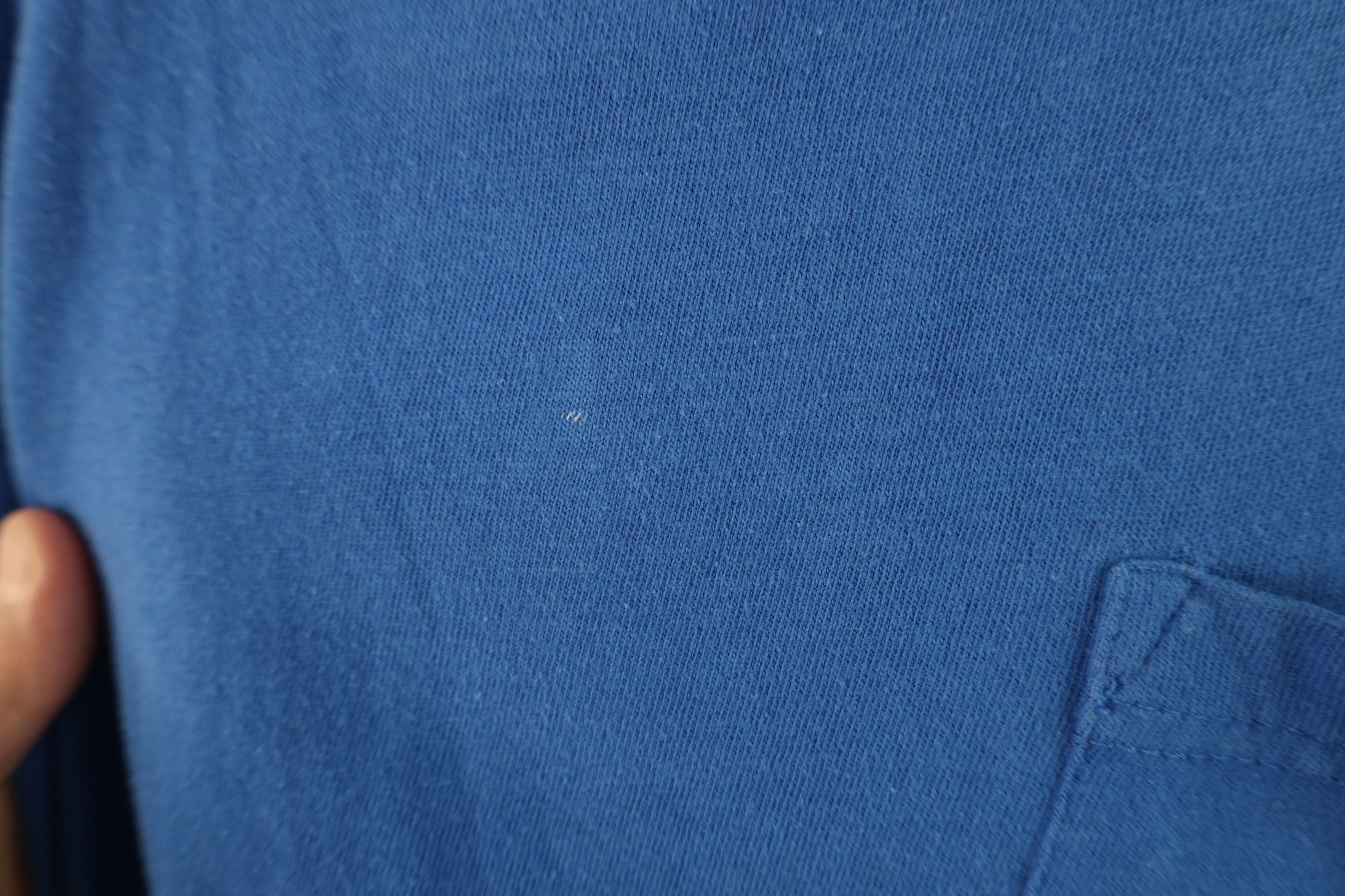 Vintage Vintage 90s Streetwear Long Sleeve Pocket T-Shirt Royal Blue Size US XXL / EU 58 / 5 - 5 Thumbnail
