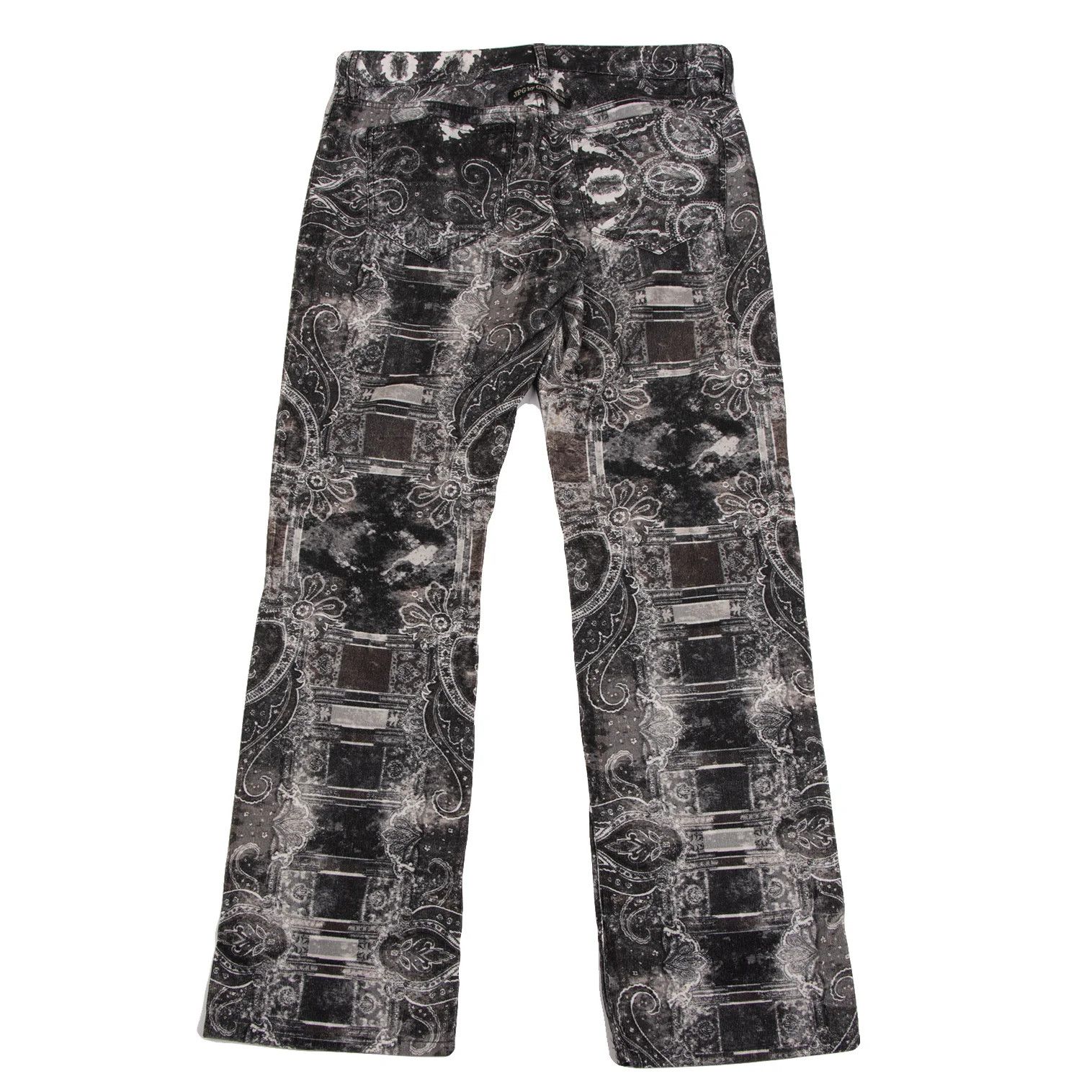 Jean Paul Gaultier Corduroy Flared Pants in Black and Off-White Size US 32 / EU 48 - 13 Thumbnail