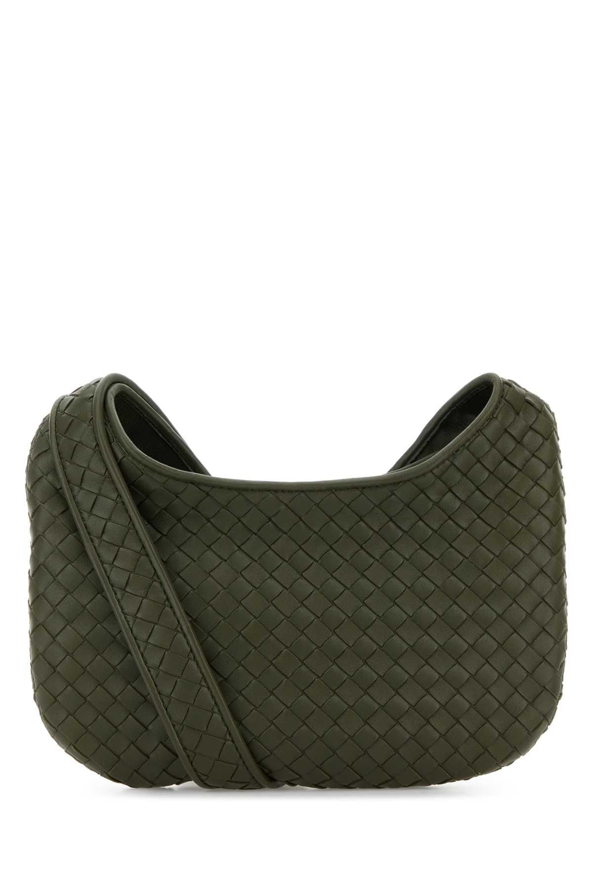 Bottega Veneta Army Green Leather Small Veneto Crossbody Bag Size ONE SIZE - 1 Thumbnail