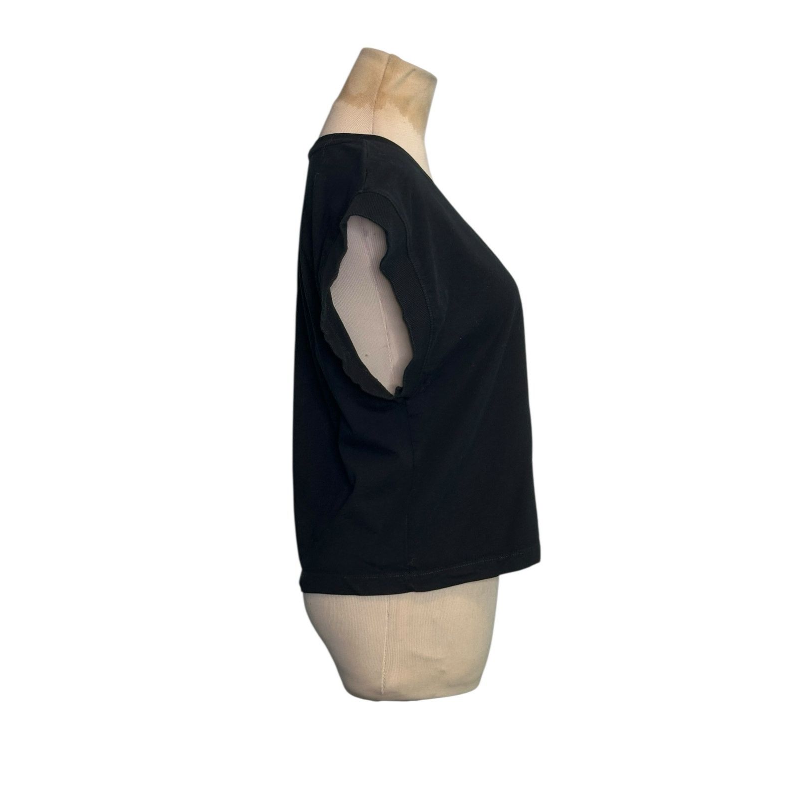 Zara Zara black short sleeves V neck top size XS Size XS / US 0-2 / IT 36-38 - 12 Thumbnail