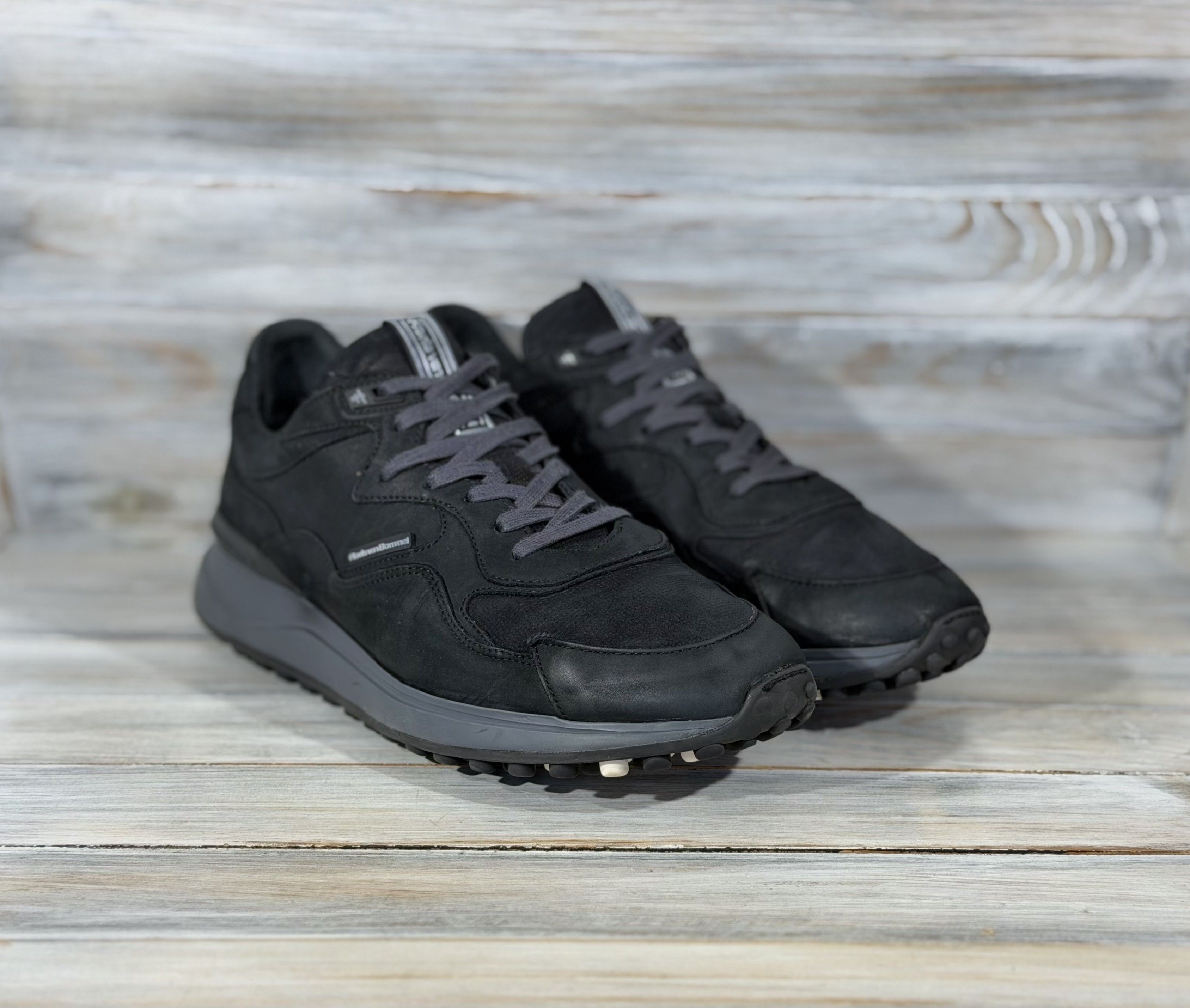 Floris van Bommel FLORIS VAN BOMMEL Noppi Black Leather Sneakers Luxury Size US 10.5 / EU 43-44 - 15 Thumbnail