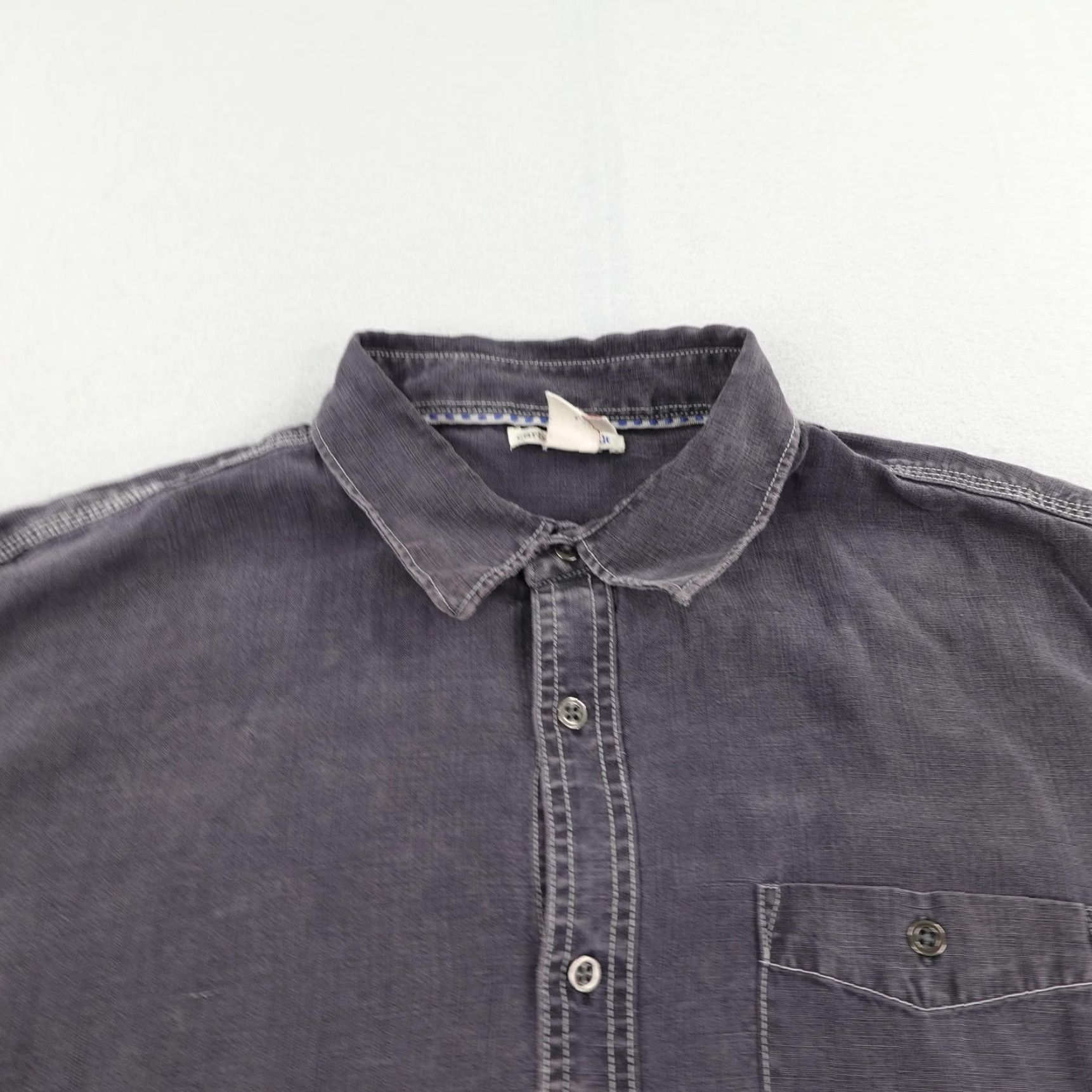 Carbon2Cobalt Carbon2Cobalt Button-Up Shirt Mens Large Gray Long Sleeve Tencel Linen Blend Casual Workwear Size US L / EU 52-54 / 3 - 2 Thumbnail