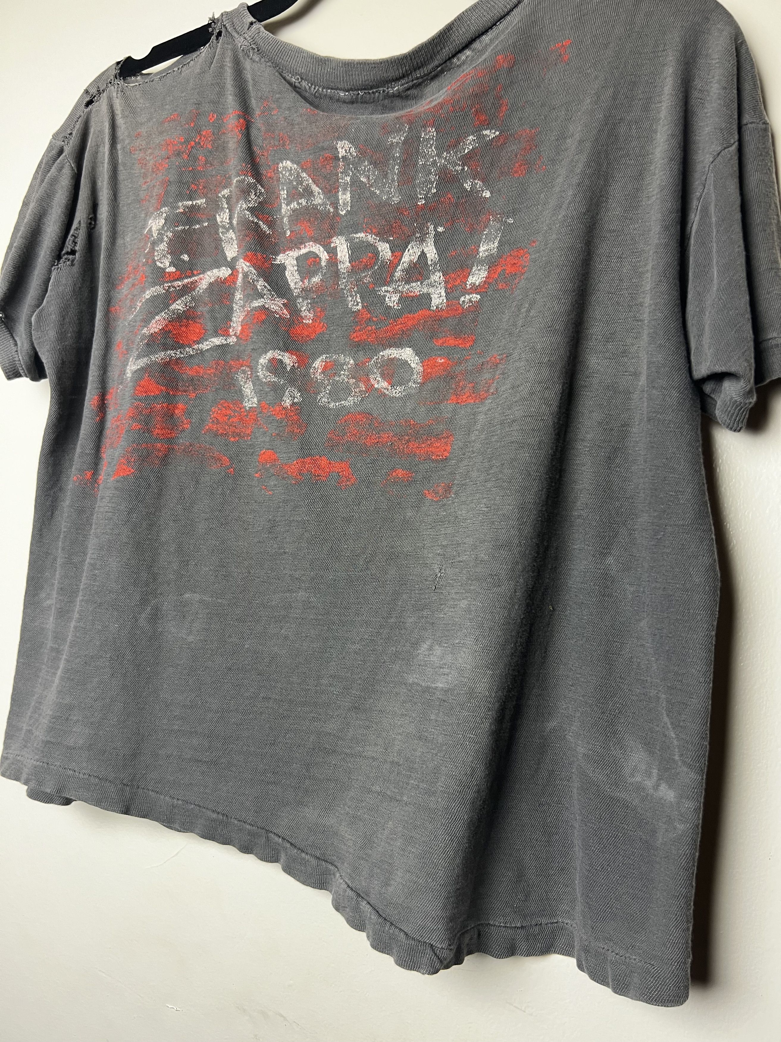 Vintage Vintage 1980's Frank Zappa Double Sided Concert T-Shirt Size US S / EU 44-46 / 1 - 13 Thumbnail