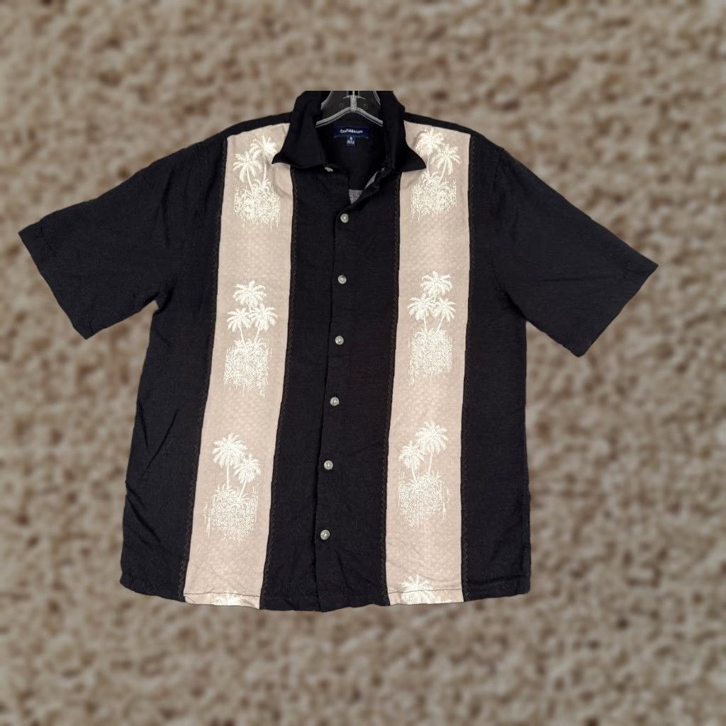 Croft & Barrow Croft & Barrow Shirt Men Small Black Beige Palm Tree Bowling Style 100% Rayon Size US S / EU 44-46 / 1 - 1 Thumbnail