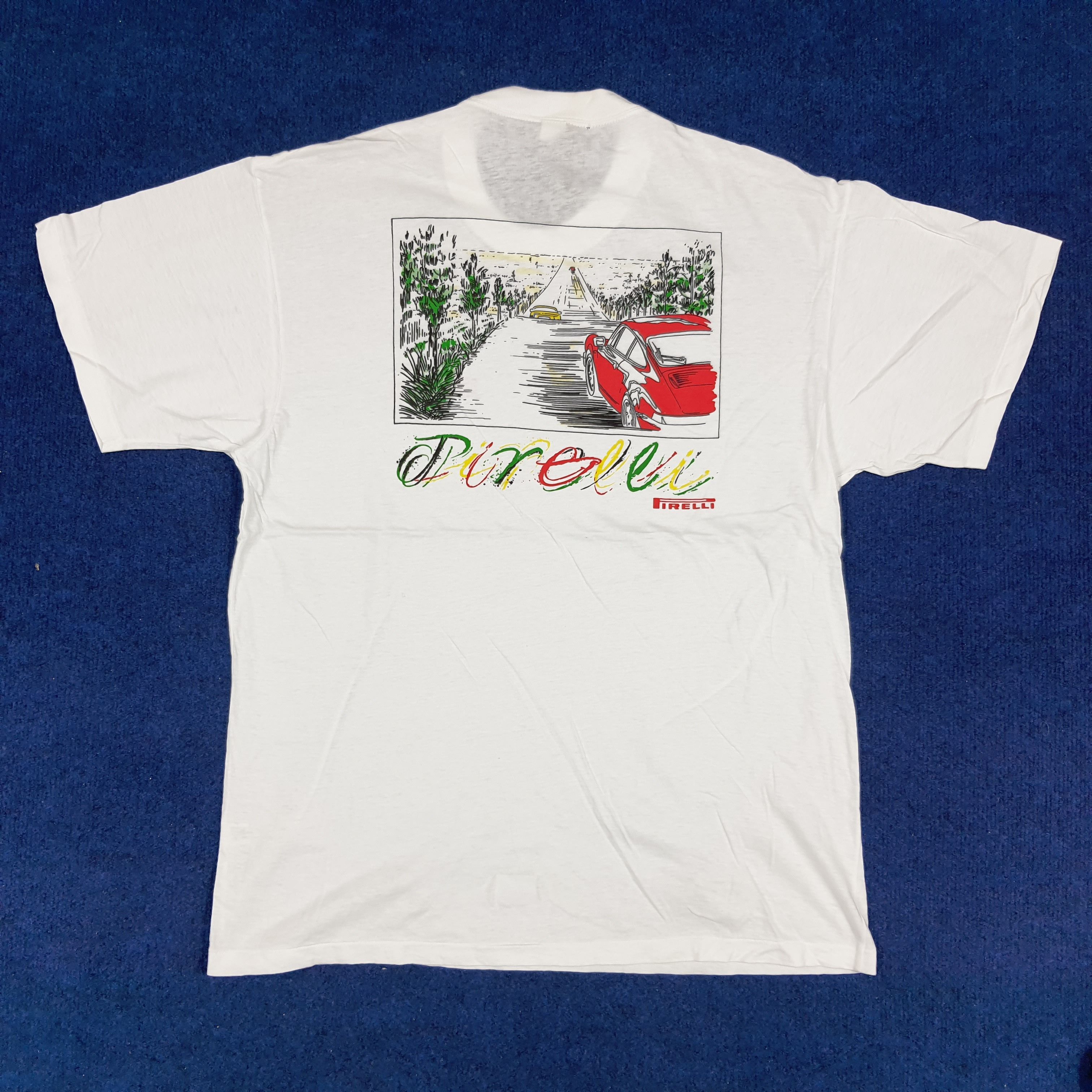 Pirelli × Vintage Vintage Pirelli Tyre Autopart Brand Motorsports Tshirt Size US M / EU 48-50 / 2 - 1 Thumbnail