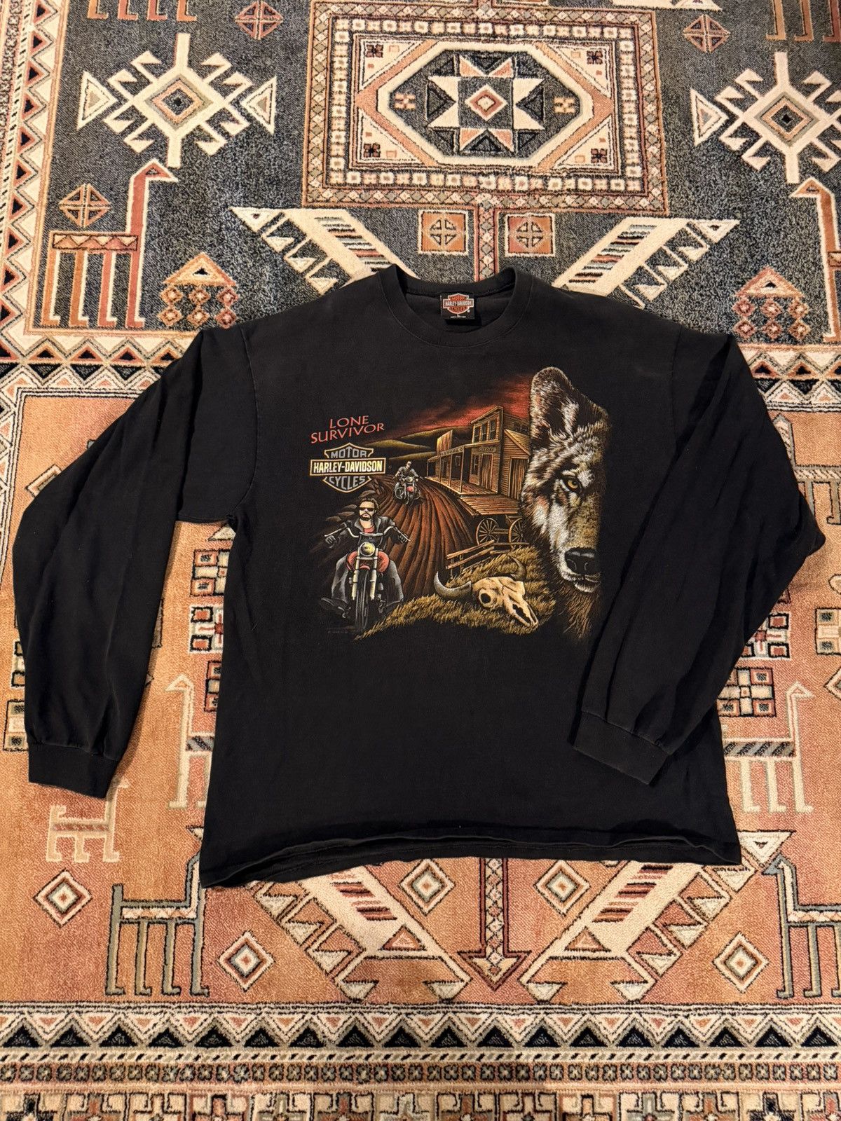 Lone Survivor Harley Davidson Vintage Long Sleeve