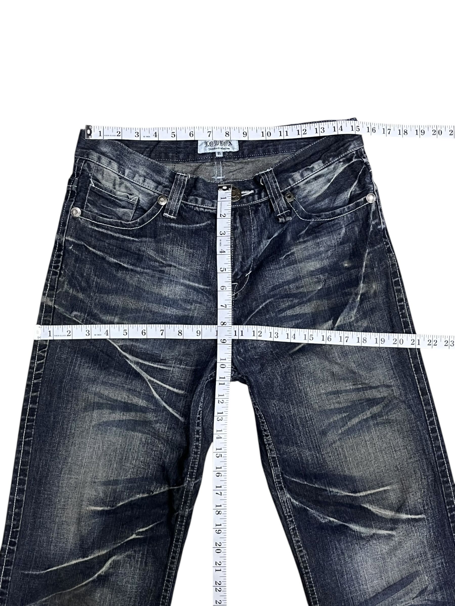 LOWBOX 🔥Vtg LOWBOX Tribal Whisker Mudwash Denim Grunge Y2K Archive Size US 30 / EU 46 - 12 Thumbnail