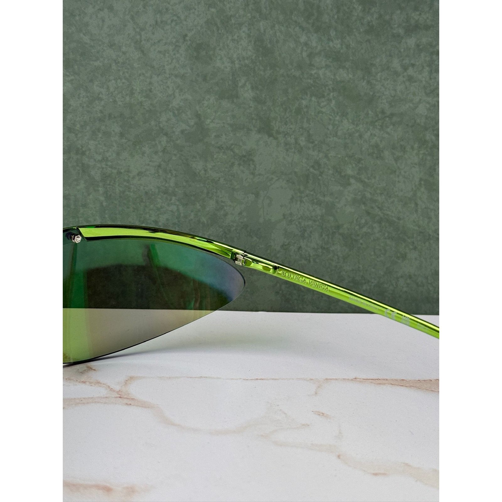 Bottega Veneta NEW Bottega Veneta BV1174S Green Mirror Mask Sunglasses Size ONE SIZE - 9 Thumbnail