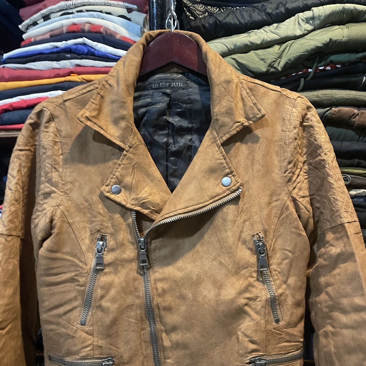 If Six Was Nine × In The Attic × Japanese Brand In The Attic Japan Double Breasted Biker Jacket Brown Size US M / EU 48-50 / 2 - 4 Thumbnail