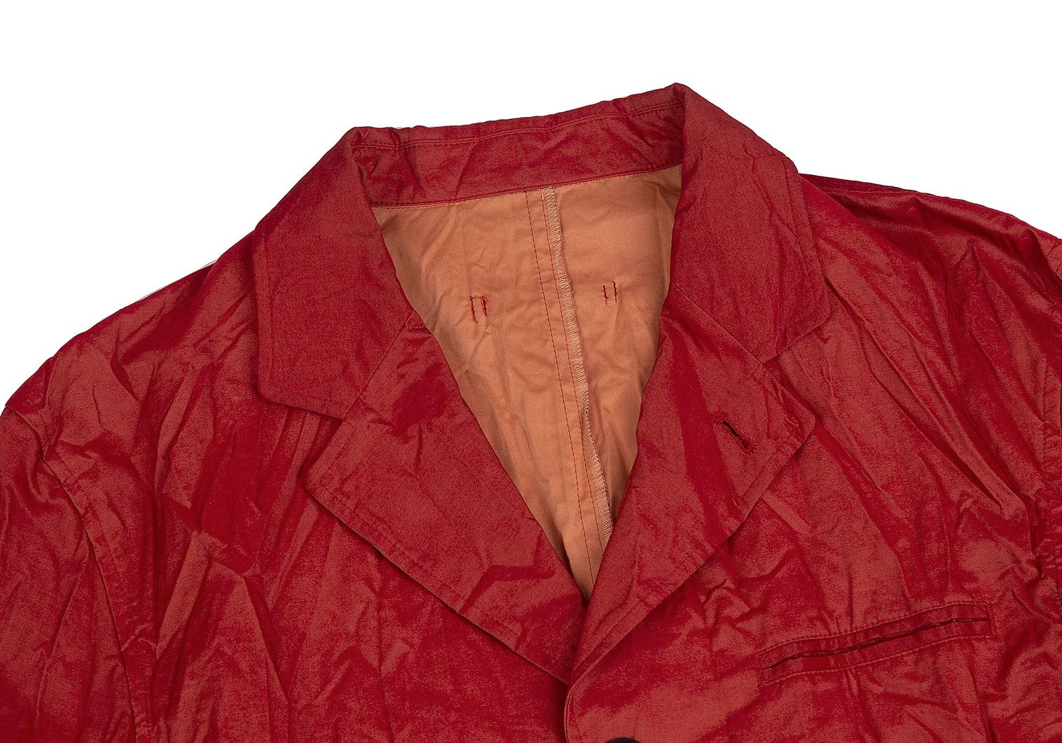 Jean Paul Gaultier Textured Cotton-Poly Notch Lapel Jacket in Red, 48 Size Size US M / EU 48-50 / 2 - 3 Thumbnail