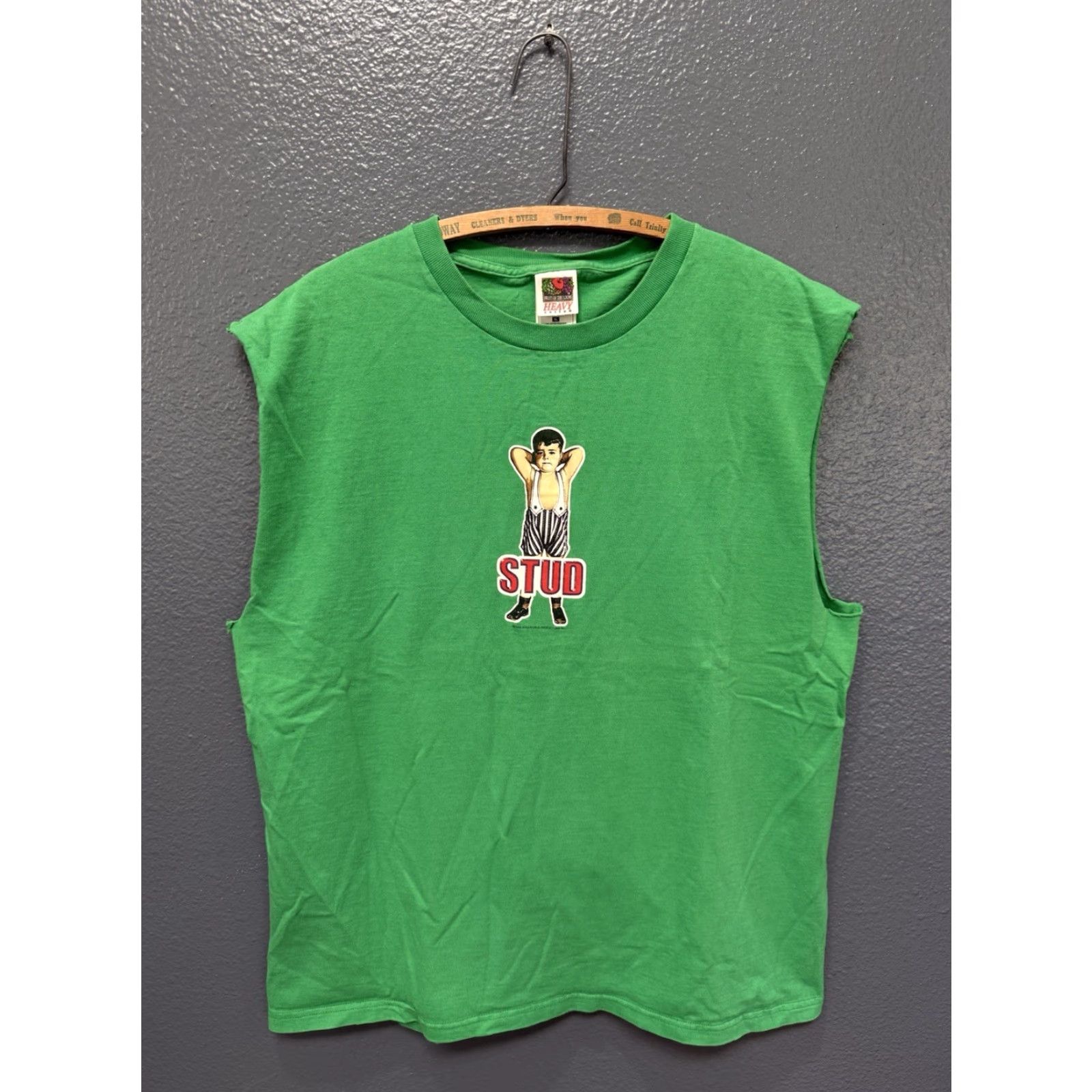 Vintage VINTAGE 90s Little Rascals Tee Shirt Stud Green Cut Off XL Men Shirt Size US XL / EU 56 / 4 - 3 Thumbnail