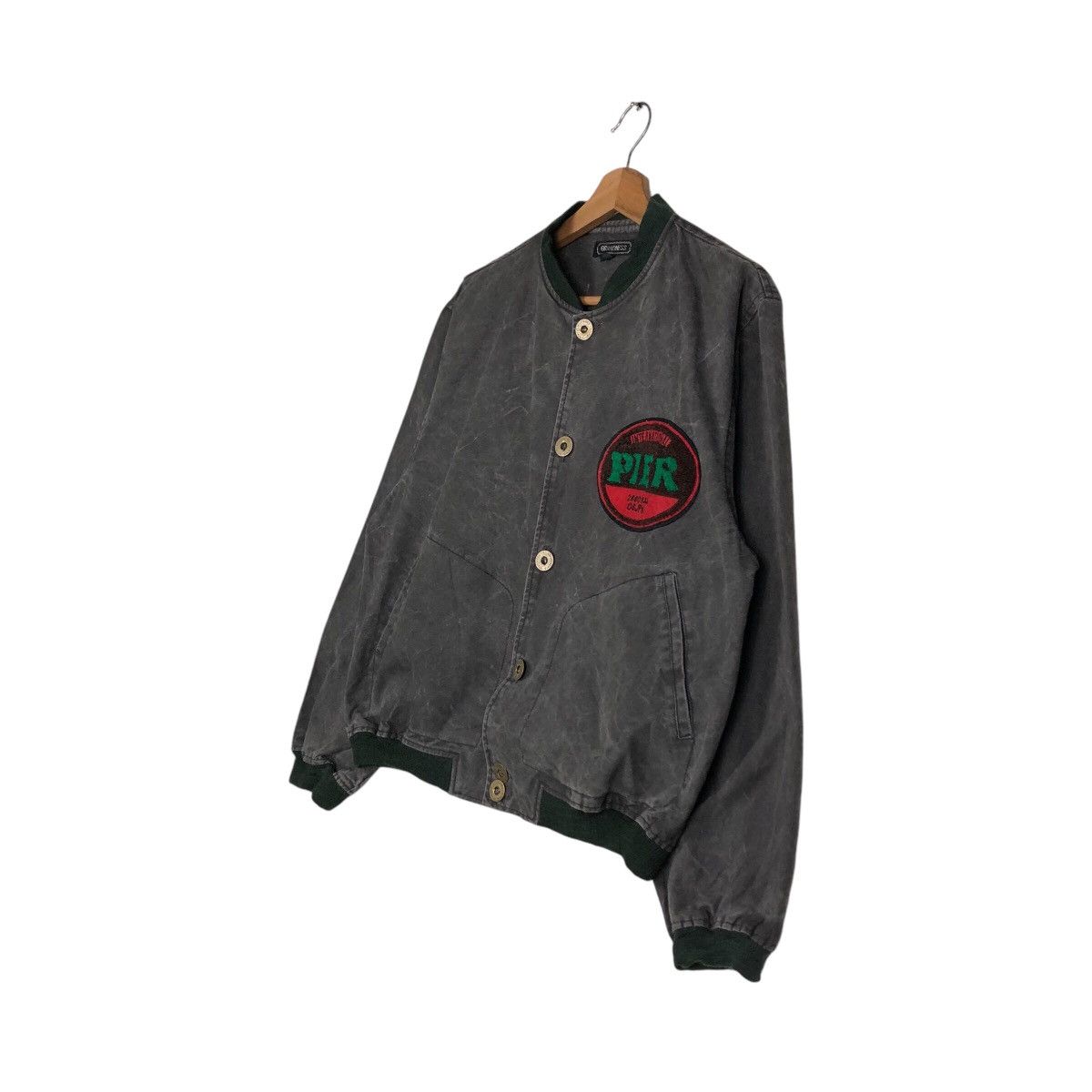 Japanese Brand × Vintage 📌Vintage Chore Bomber Jacket Grandness Big Logo Biker Wear Size US M / EU 48-50 / 2 - 3 Thumbnail
