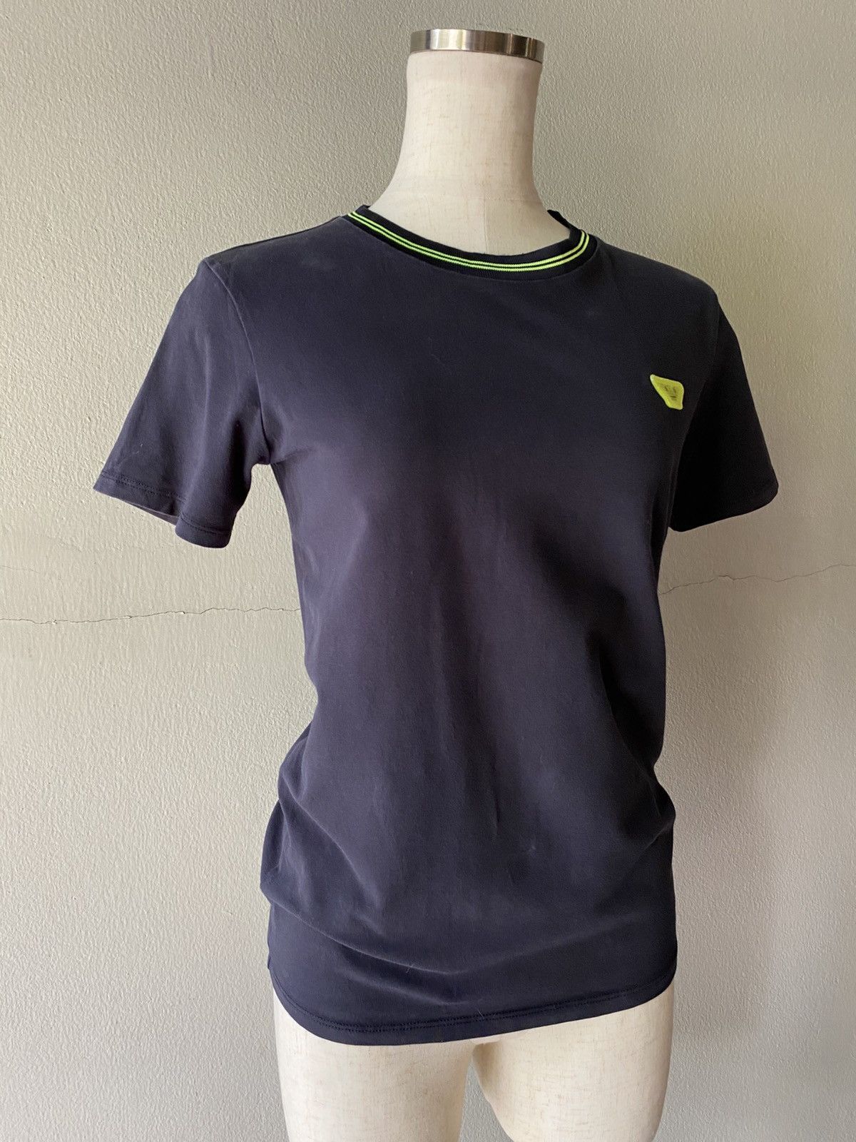 Emporio Armani Emporio Armani White T-Shirt with Green Trim Size US S / EU 44-46 / 1 - 19 Thumbnail