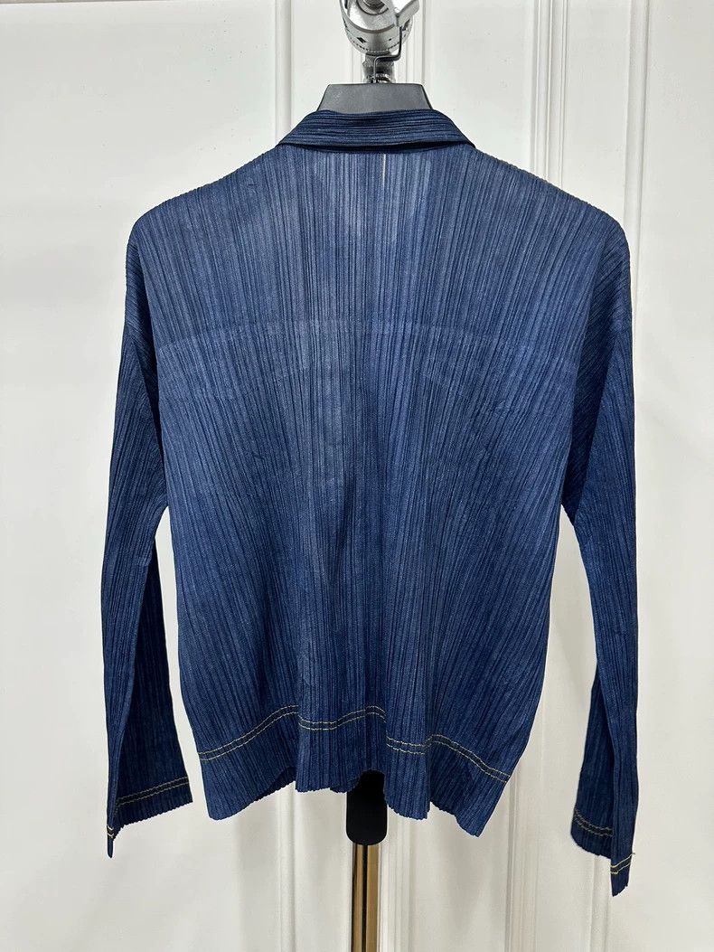 Issey Miyake Issey miyake size 3 Denim pleated jacket 2504-Nextarrow Size M / US 6-8 / IT 42-44 - 5 Thumbnail