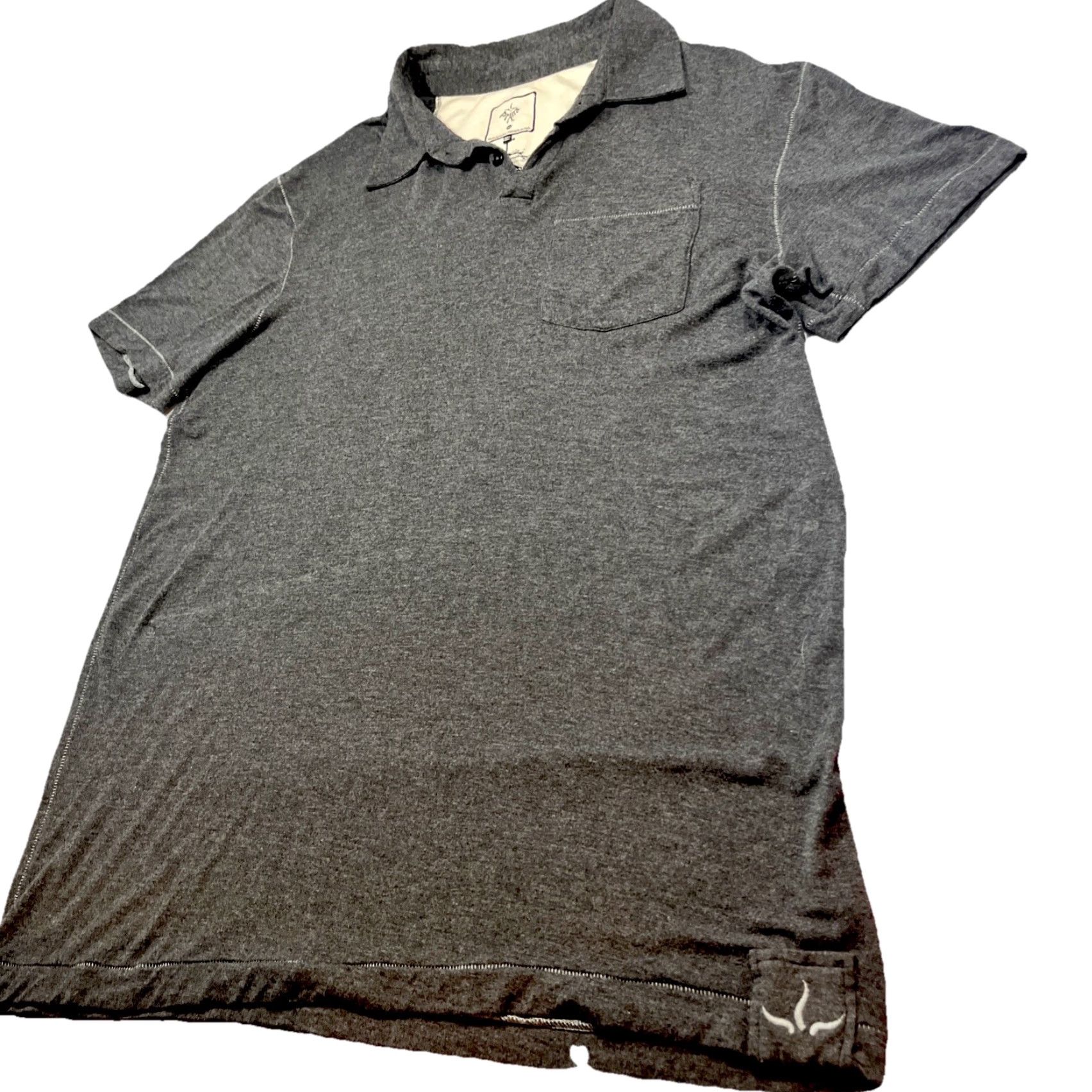 Prana PrAna POLO Shirt Mens Medium Short Sleeve Collared Stretch Knit dark GRAY SOFT M Size US M / EU 48-50 / 2 - 2 Thumbnail