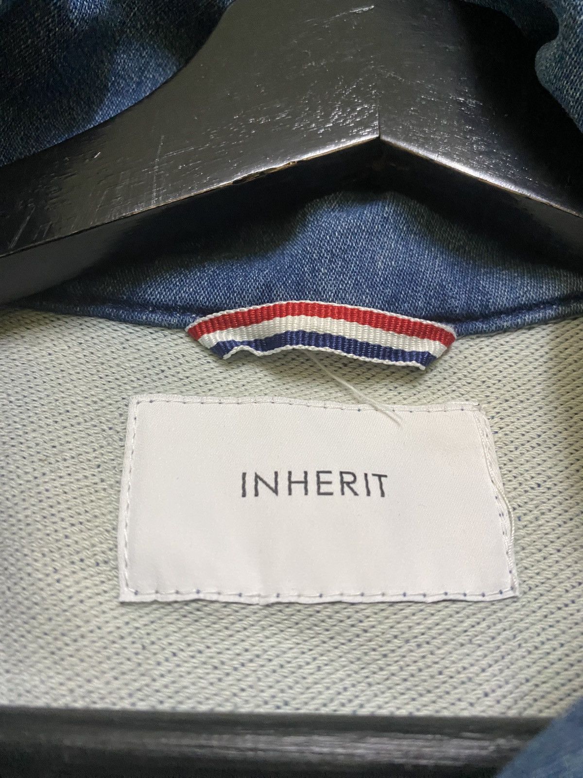Japanese Brand INHERIT Light Blue Denim-Style Zip Jacket Curved Pockets Size US XS / EU 42 / 0 - 4 Thumbnail