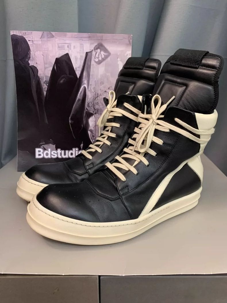 Rick Owens Rick Owens Black and white cowhide leather shoe Size US 8.5 / EU 41-42 - 4 Thumbnail