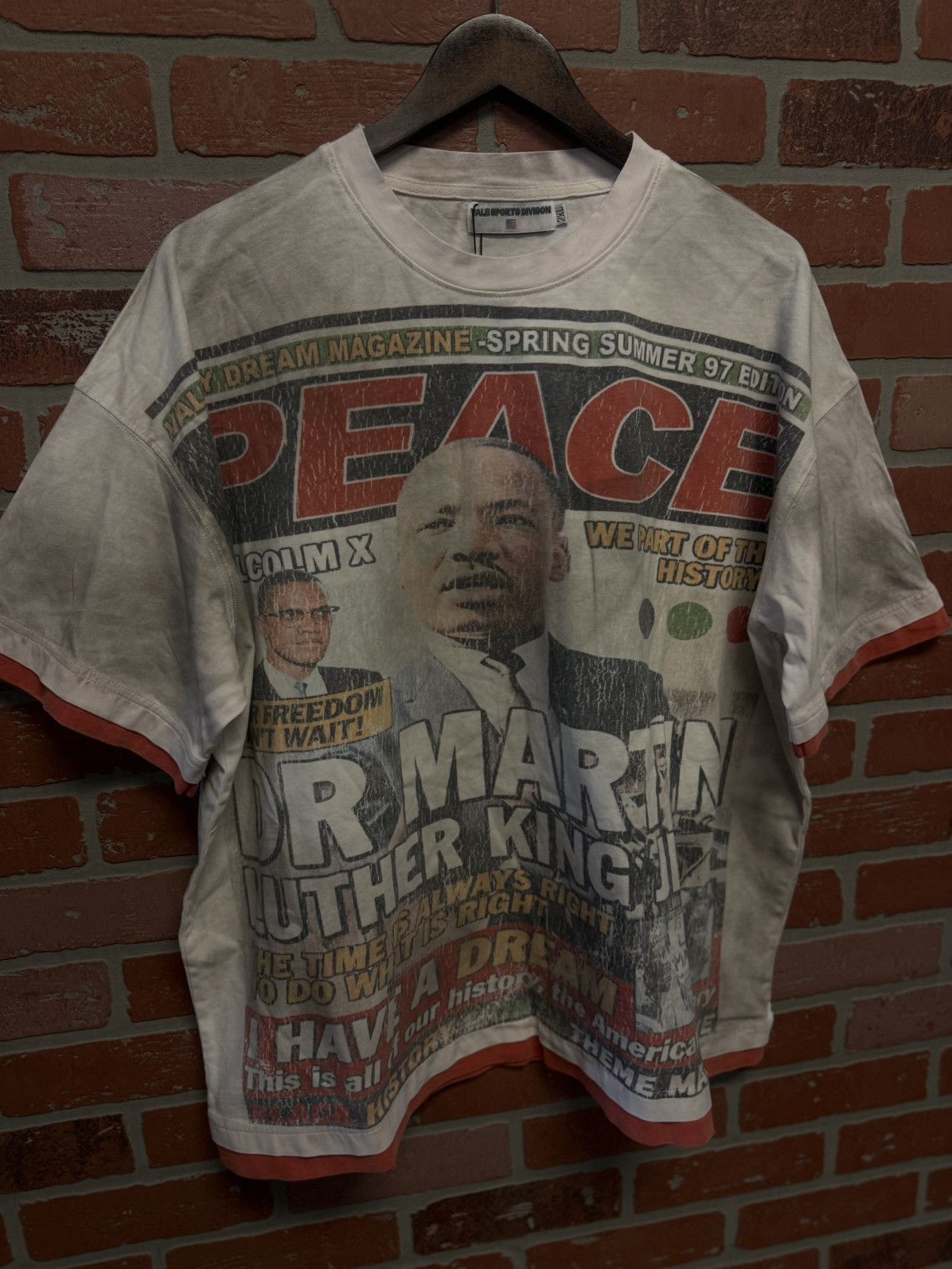 Vale Vale Valley Peace Tee Shirt Red White Size XXL (NEW) Size US XXL / EU 58 / 5 - 3 Thumbnail