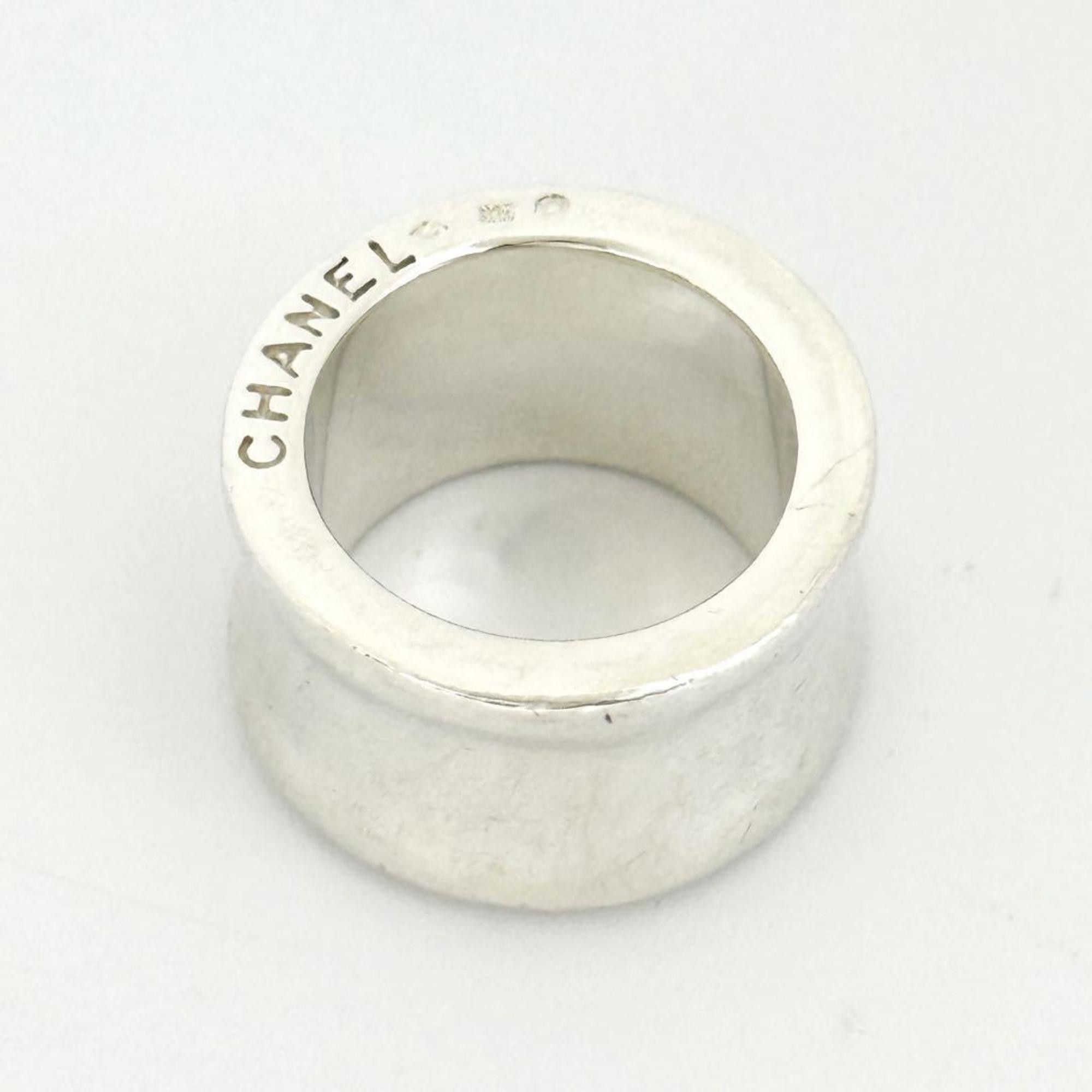 Chanel Chanel Vintage Silver Wide Ring with Side Logo Size ONE SIZE - 1 Thumbnail