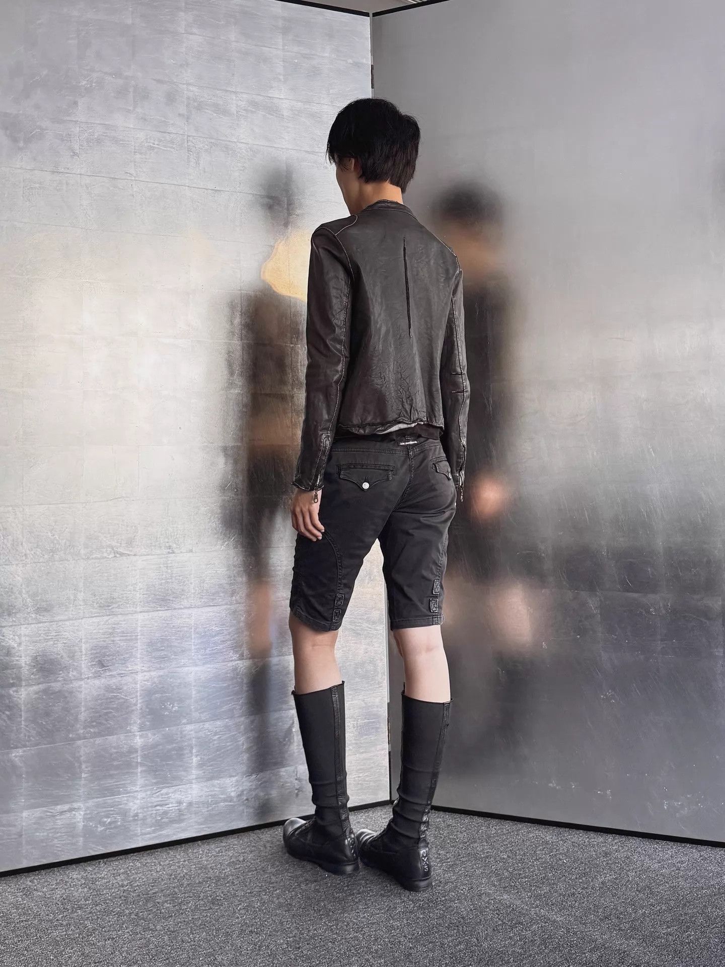 Vintage Jpn Brand Vintage Gunmetal Gray Sheepskin Leather Jkt XXS Size XXS / US 00 / IT 34 - 7 Thumbnail
