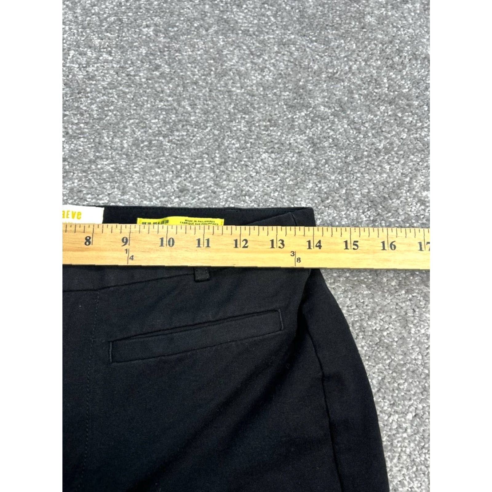 Anthropologie Maeve Anthropologie Flare Pants Womens 6 Black Cotton Stretch Athleisure Wide Leg Casual Pockets Zipper Button Regular Inseam 29.5 in Modern Size 28" / US 6 / IT 42 - 3 Thumbnail
