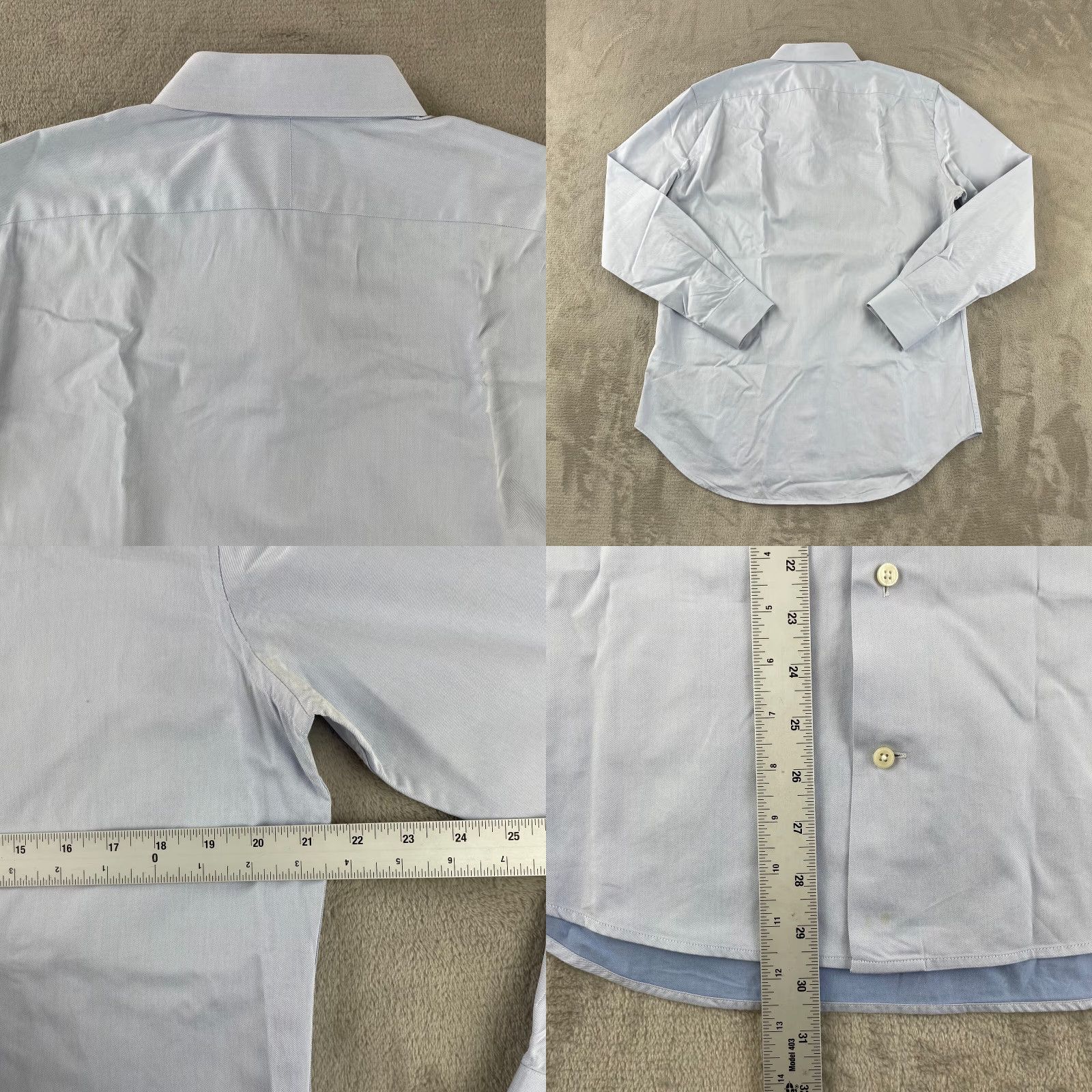 Suitsupply Suitsupply Dress Shirt 42 16.5 Blue Tessitura Monti 2 Ply Cotton Long Sleeve Shirt Mens Regular Blue 16.5 43 in 30 in Button Collared Spread Size 46R - 9 Thumbnail