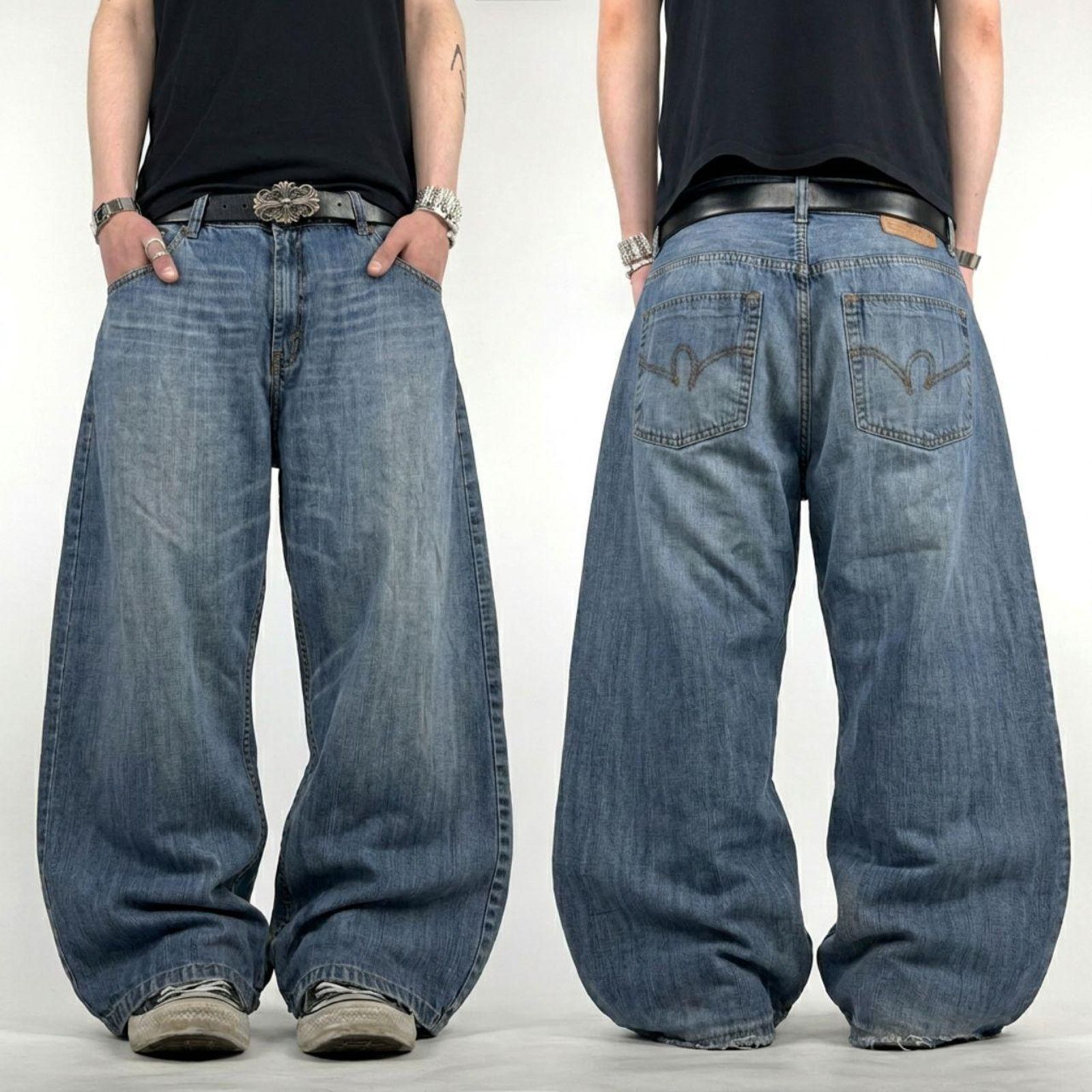 JNCO × Rocawear × Vintage Vintage y2k rocawear archive baggy wide leg stonewash jeans Size US 38 / EU 54 - 1 Thumbnail