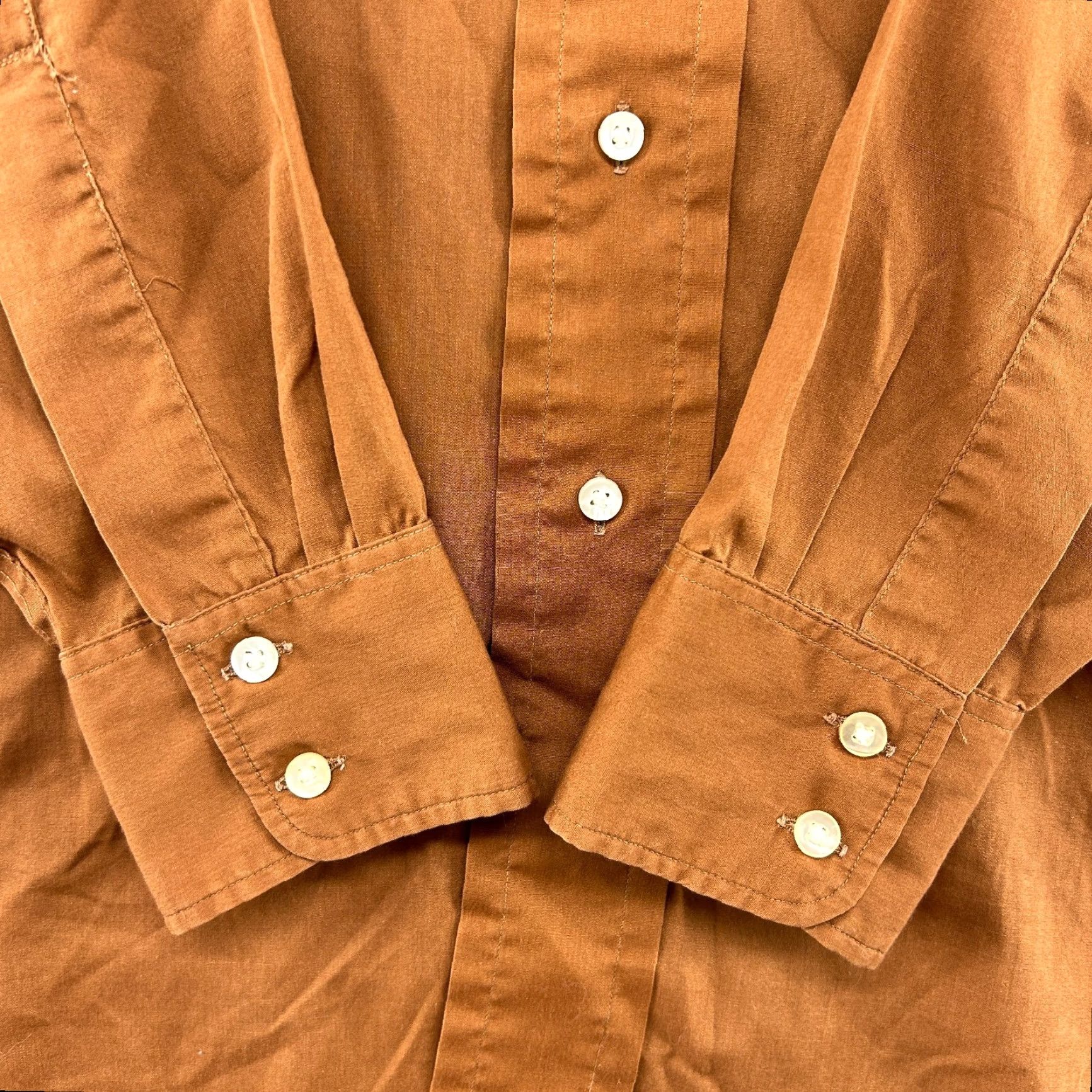Vintage VINTAGE Perma Press Shirt Mens L Orange Button-Up Long Sleeve Solid Pocket 70s Size US L / EU 52-54 / 3 - 2 Thumbnail