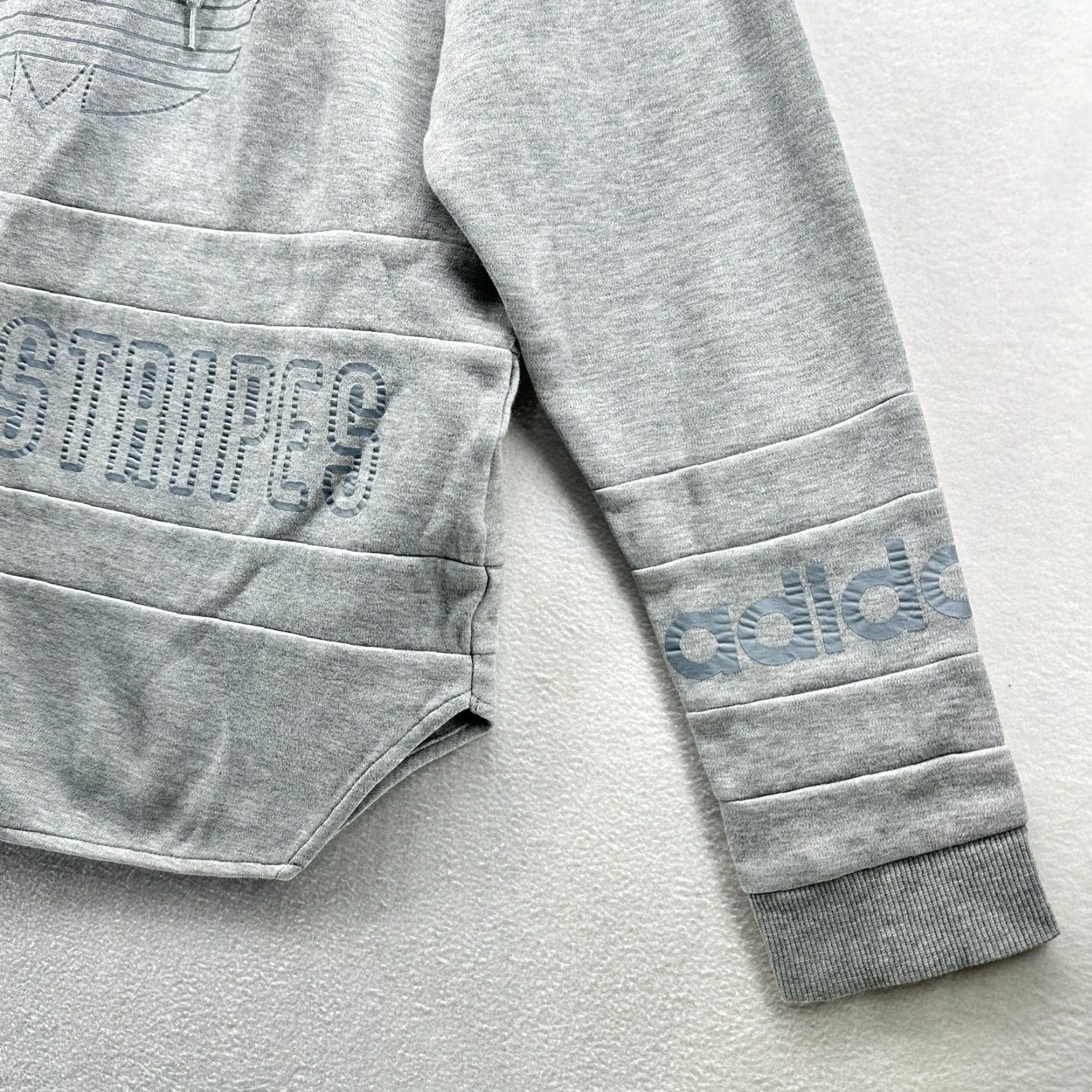 Adidas VINTAGE adidas Three Stripe Pullover Hoodie Gray Men's M Long Sleeve Pullover Hooded Crew Neck Size US M / EU 48-50 / 2 - 7 Thumbnail